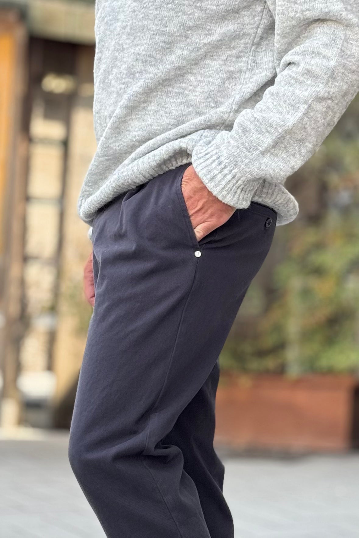 BICOLORE 2473K PANTALONE LARGO CON PINCES DISPONIBILE IN 2 COLORI