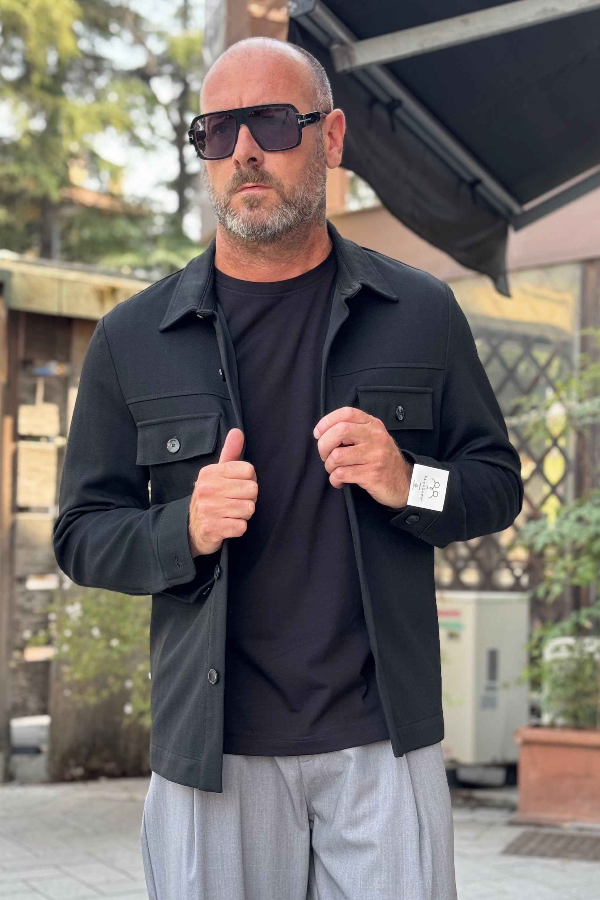 BICOLORE 7705 CAMCIA CON TASCHE DISPONIBILE IN 2 COLORI