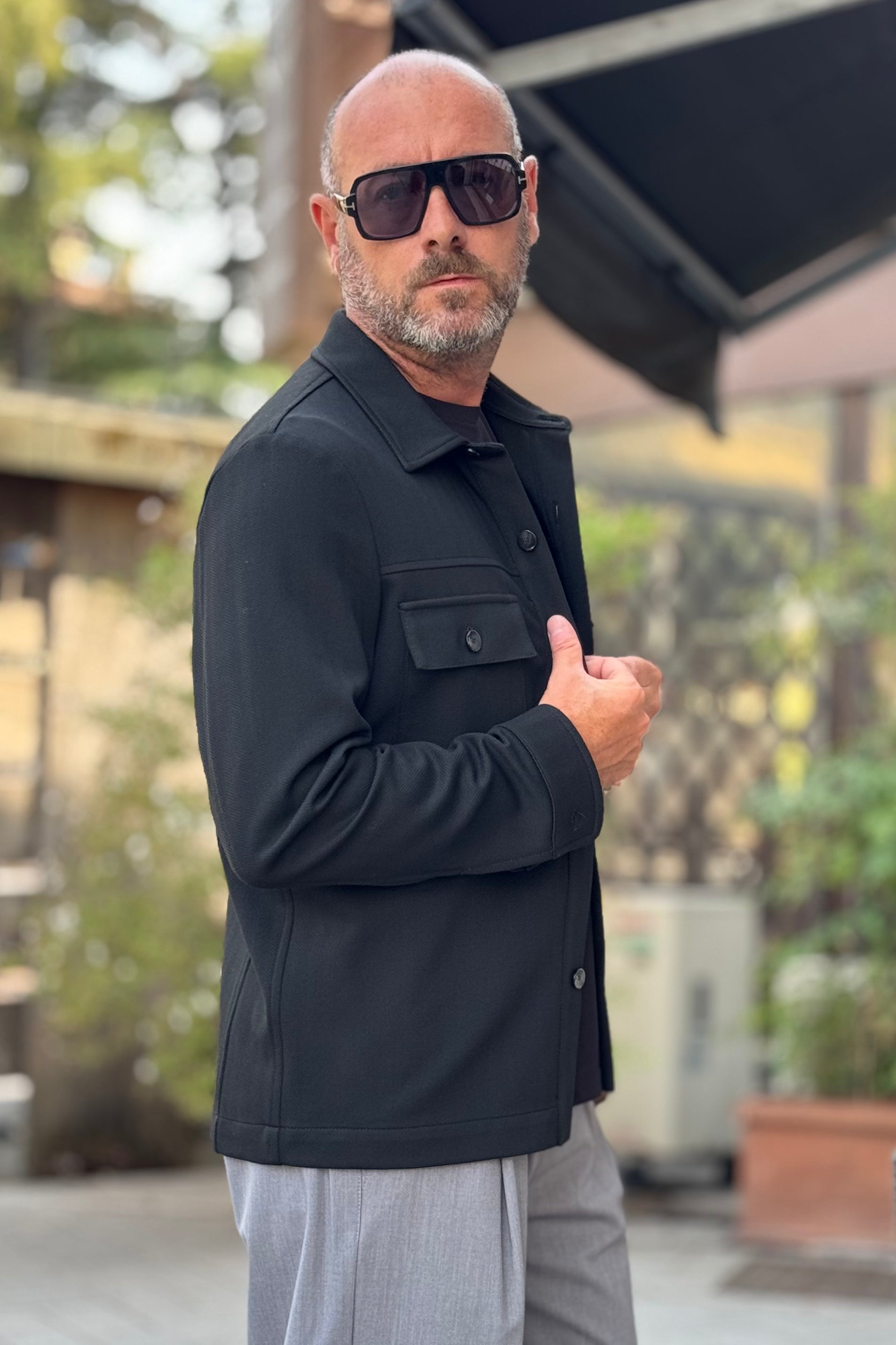 BICOLORE 7705 CAMCIA CON TASCHE DISPONIBILE IN 2 COLORI