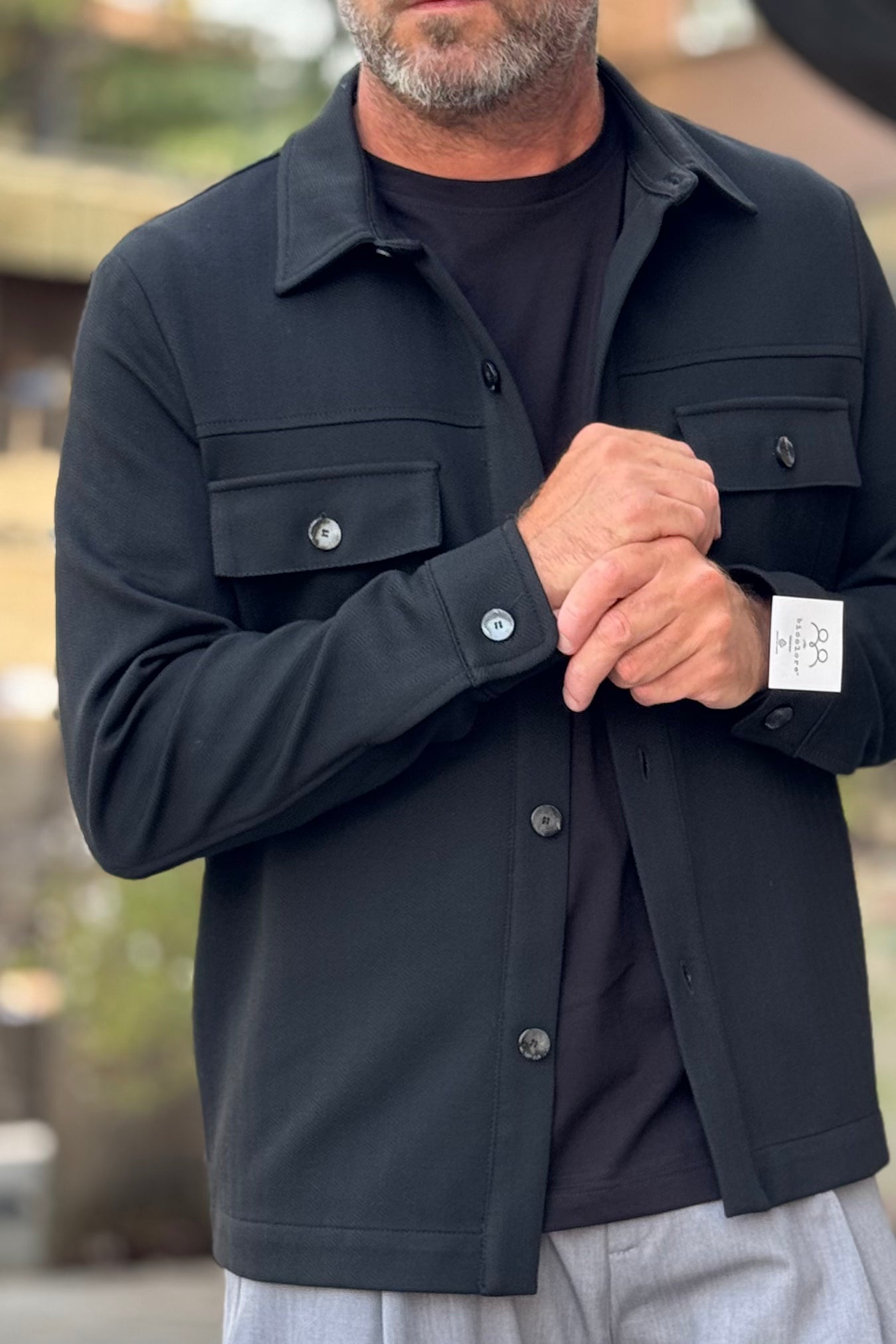 BICOLORE 7705 CAMCIA CON TASCHE DISPONIBILE IN 2 COLORI