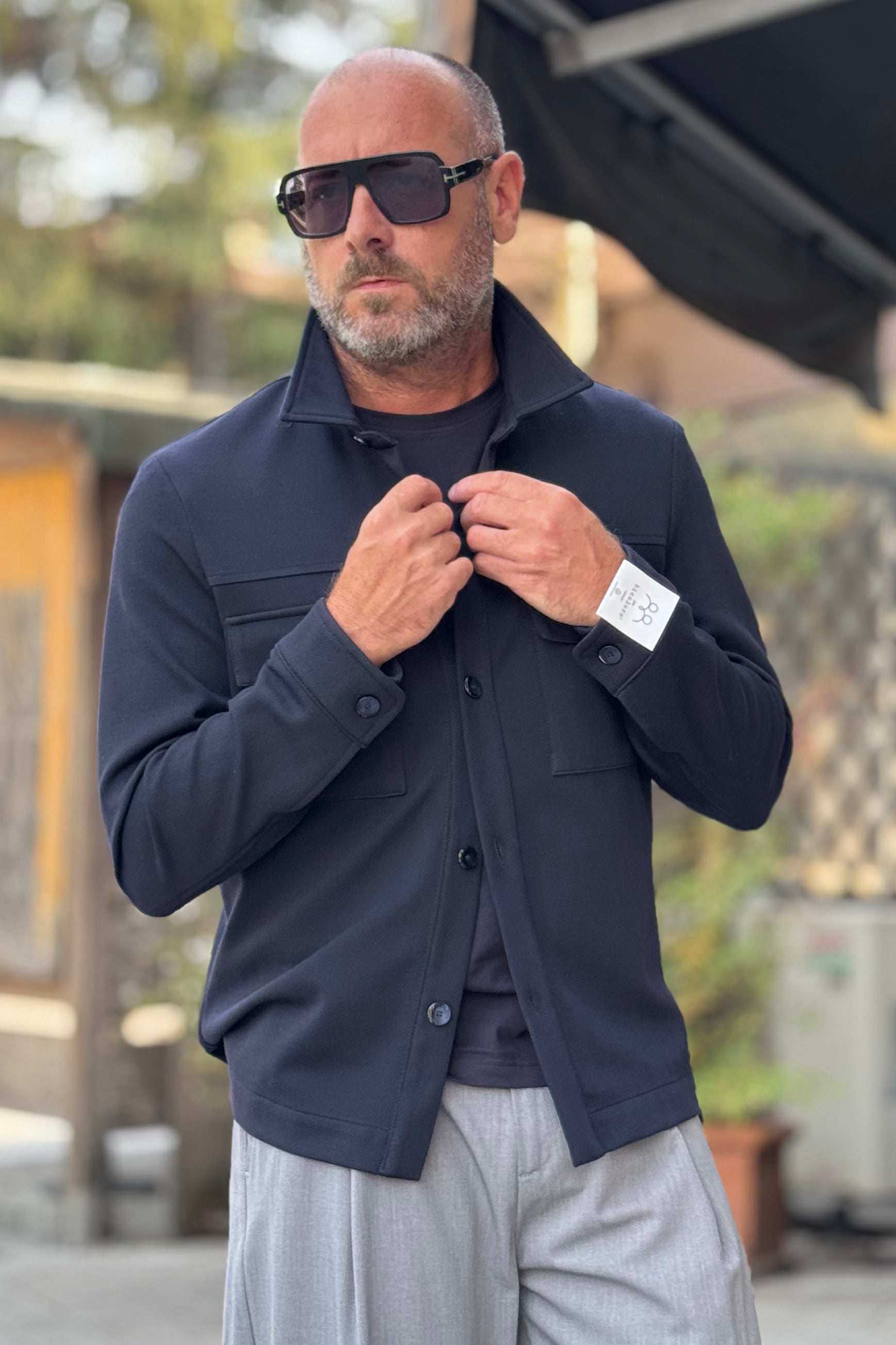 BICOLORE 7705 CAMCIA CON TASCHE DISPONIBILE IN 2 COLORI