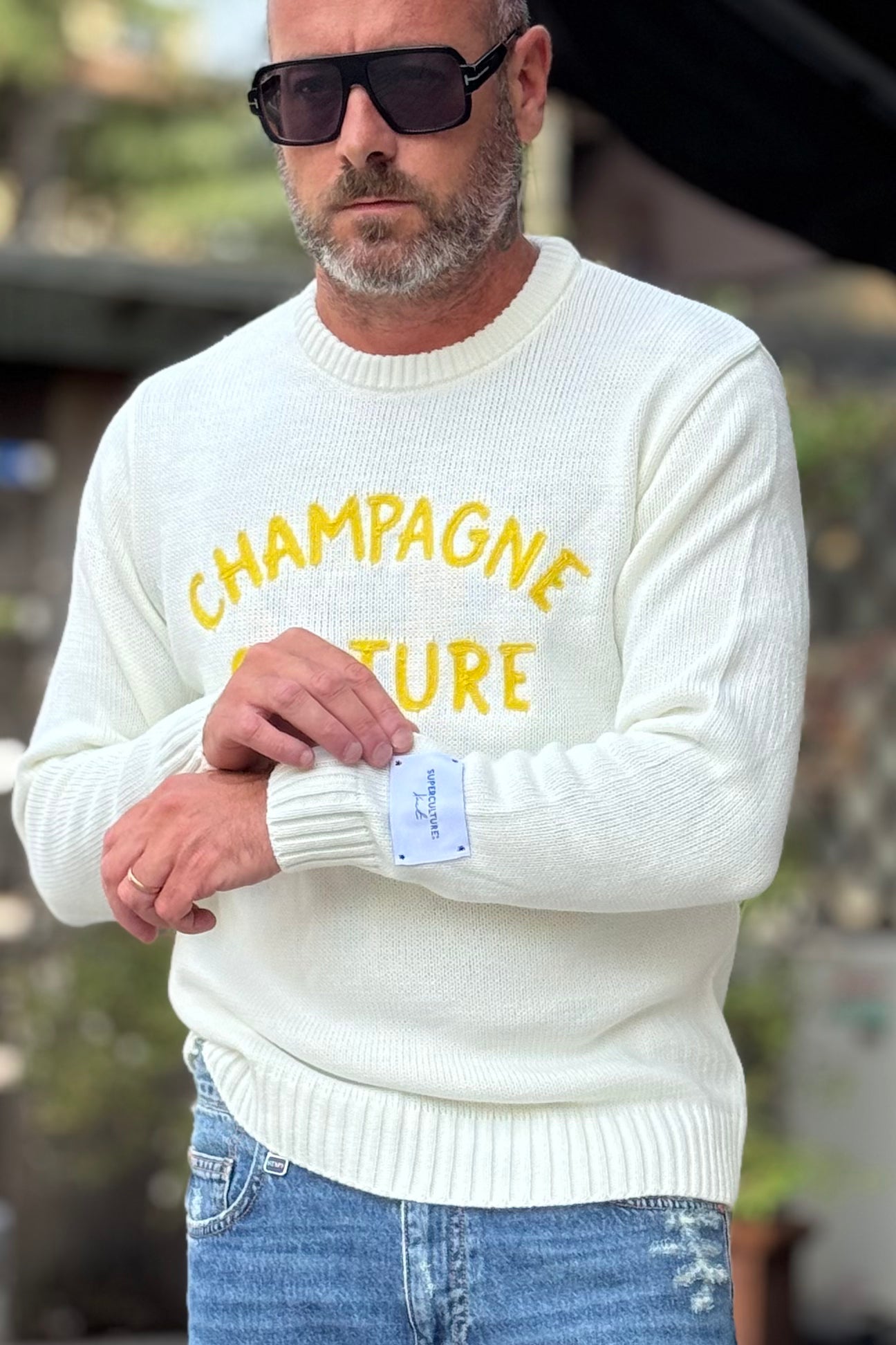 SUPERCULTURE AK5007 CHAMPAGNE CULTURE MAGLIA GIROCOLLO