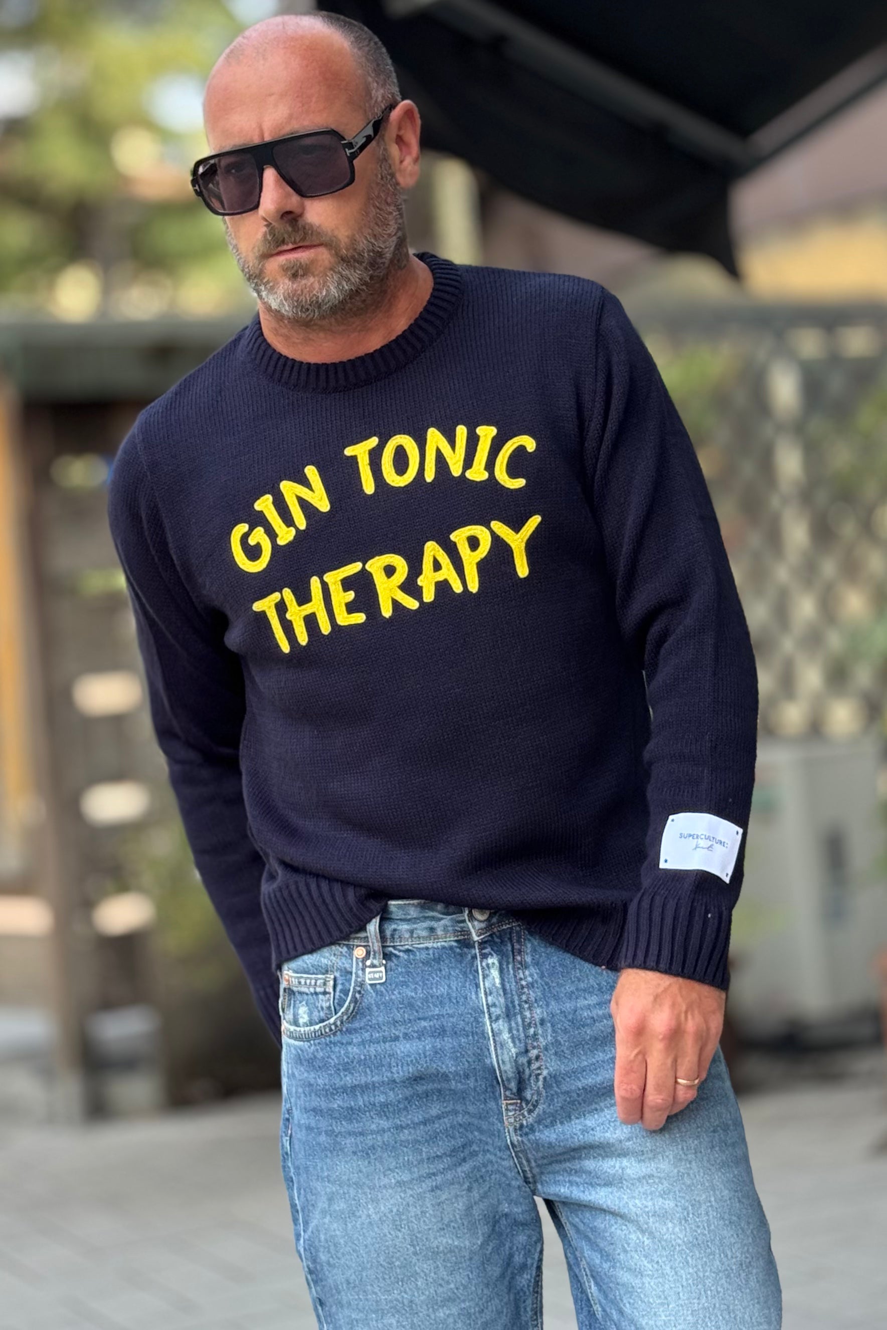 SUPERCULTURE GIN TONIC THERAPY AK5003 MAGLIA GIROCOLLO