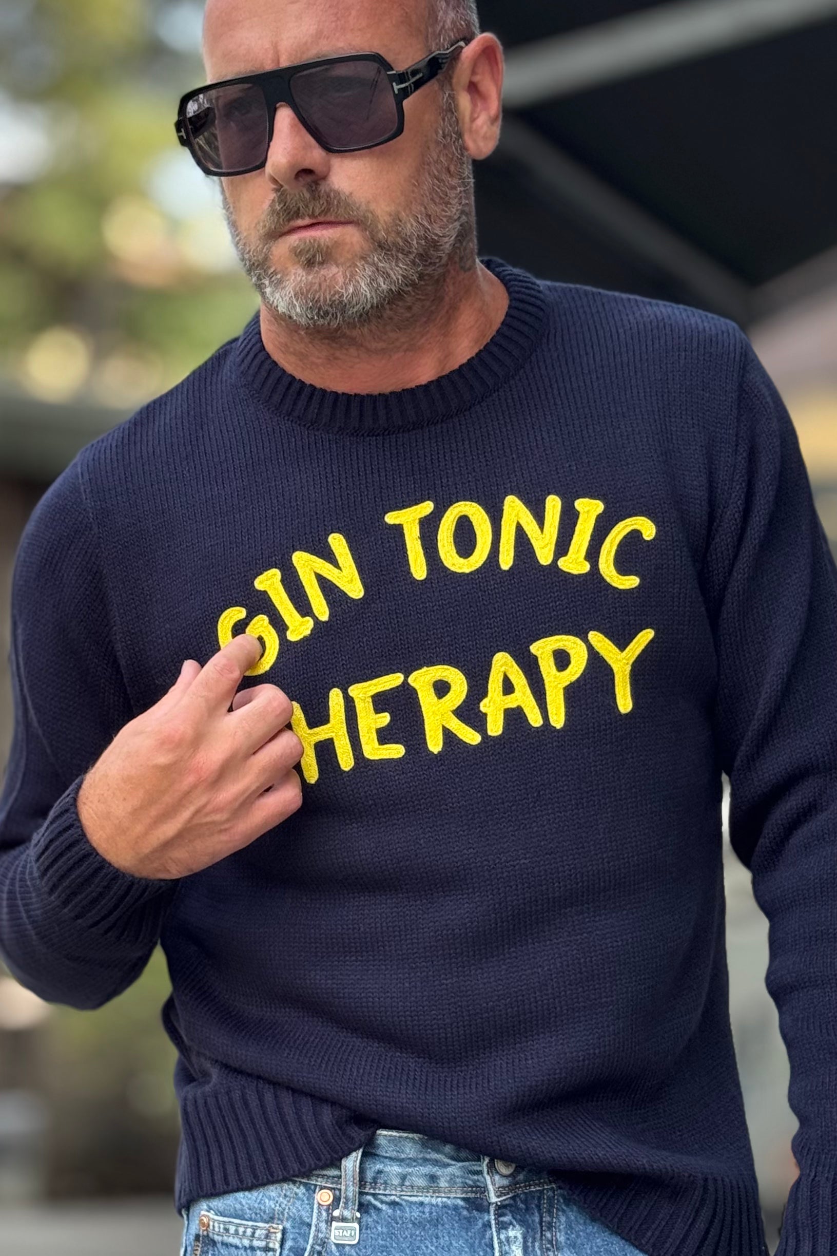 SUPERCULTURE GIN TONIC THERAPY AK5003 MAGLIA GIROCOLLO