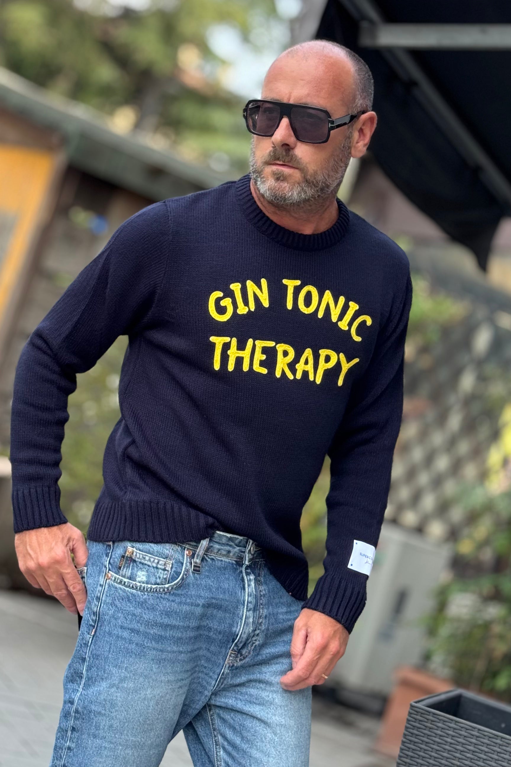 SUPERCULTURE GIN TONIC THERAPY AK5003 MAGLIA GIROCOLLO