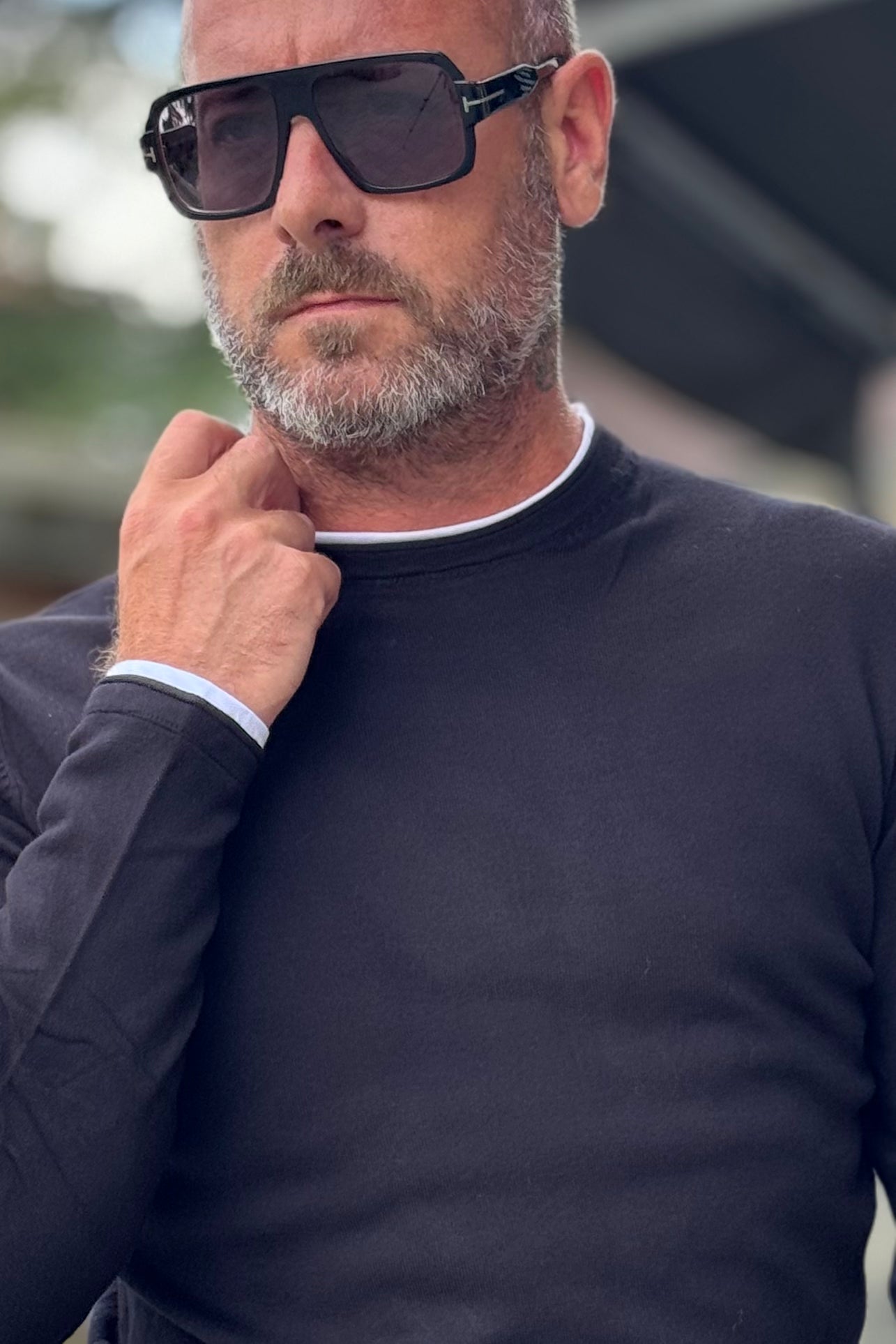 WHY NOT BRAND MAGLIA GIROCOLLO CON DOPPIO BORDO DISPONIBILE IN 3 COLORI