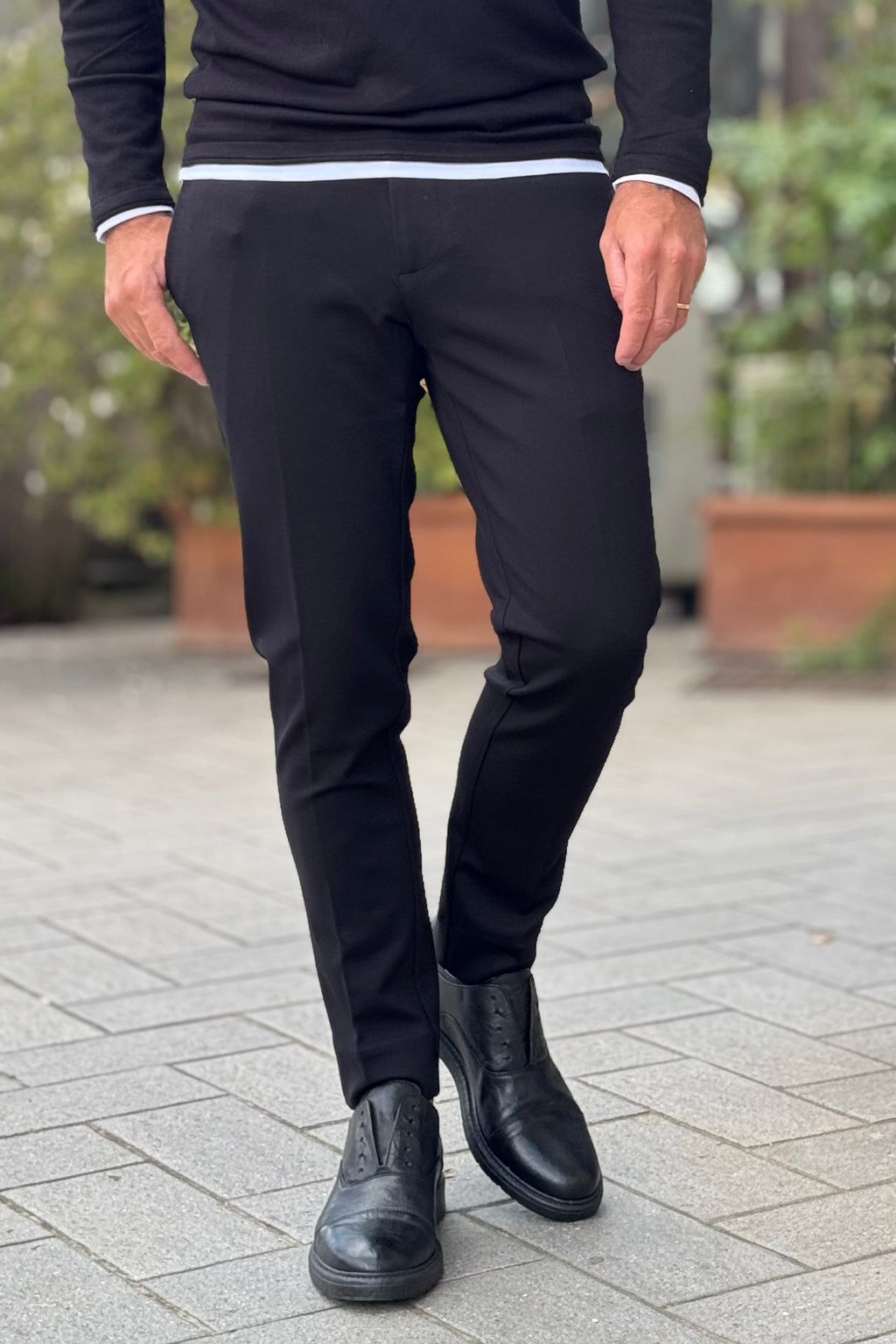 WHY NOT BRAND BOGART PANTALONE IN PUNTO MILANO DISPONIBILE IN 2 COLORI - Mania Fashion Clothing