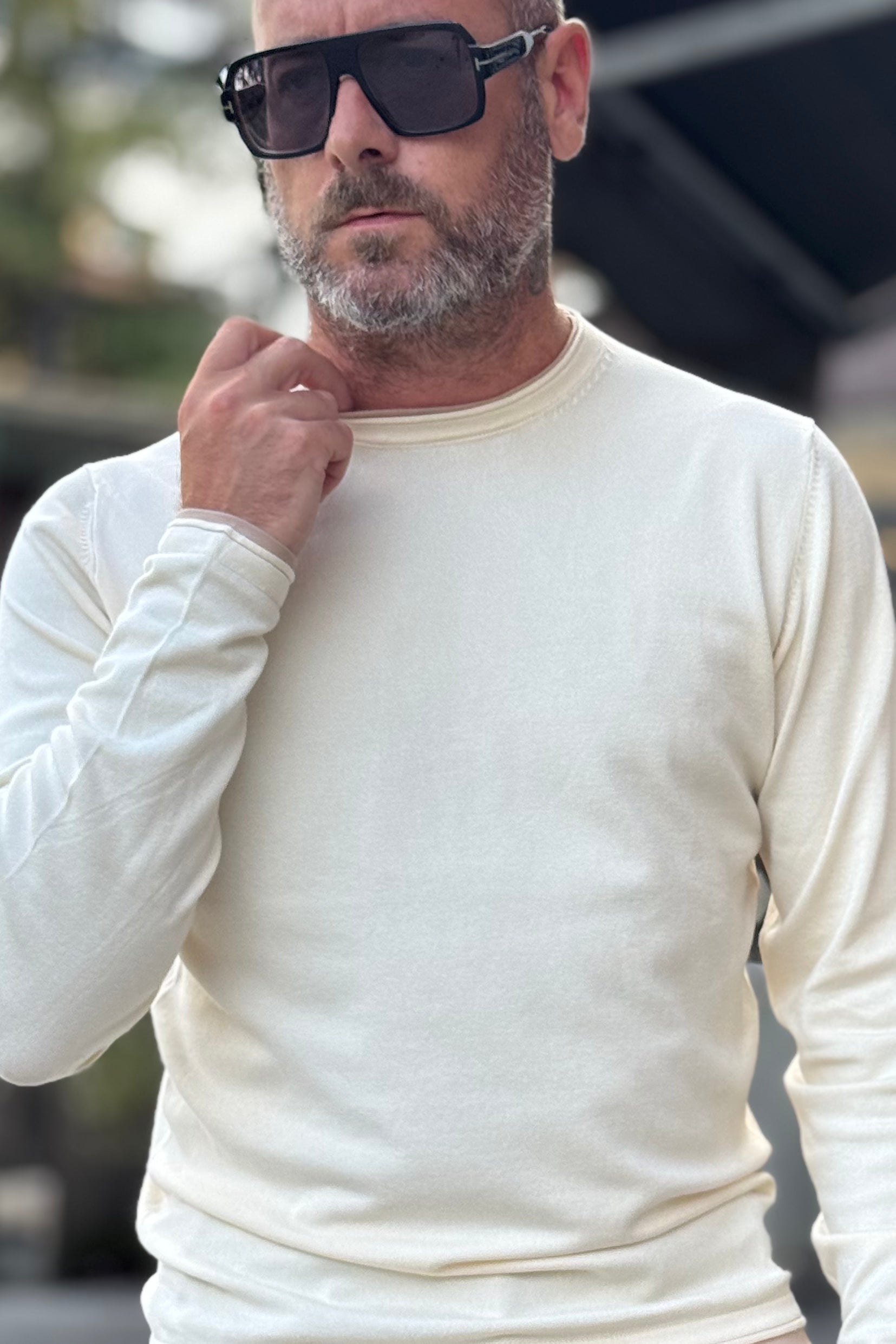 WHY NOT BRAND MAGLIA GIROCOLLO CON DOPPIO BORDO DISPONIBILE IN 3 COLORI