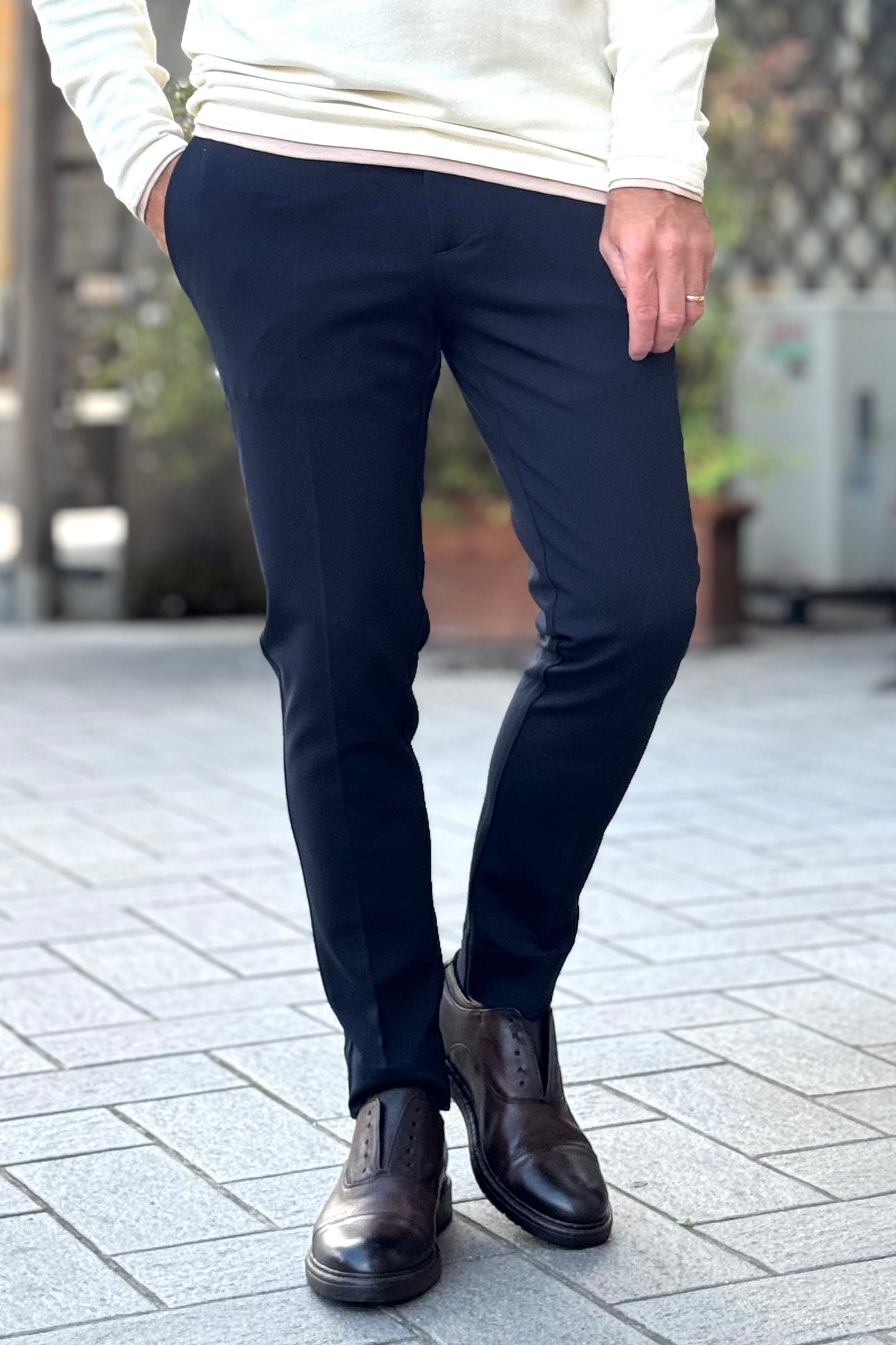 WHY NOT BRAND BOGART PANTALONE IN PUNTO MILANO DISPONIBILE IN 2 COLORI - Mania Fashion Clothing