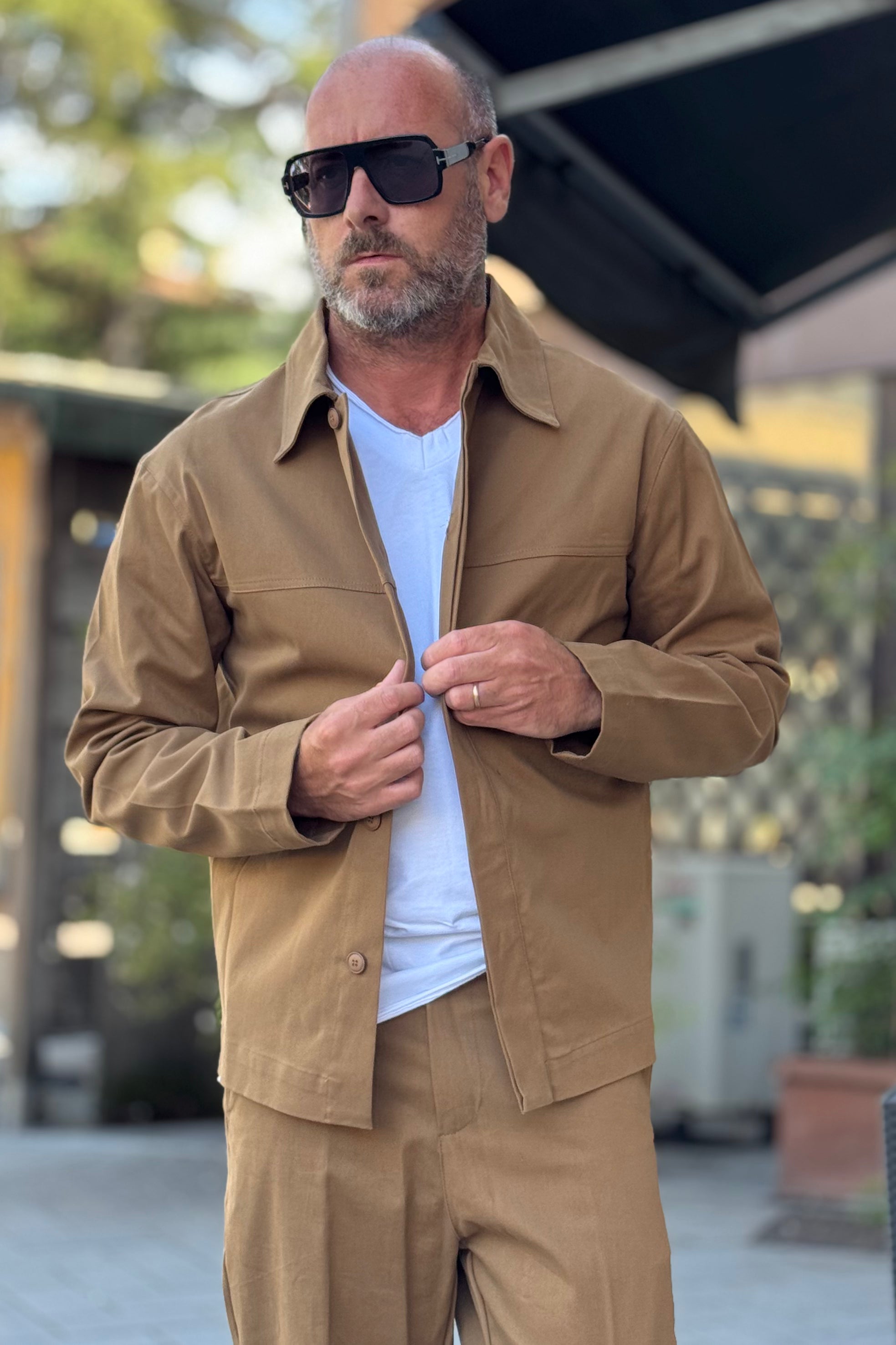 WHY NOT BRAND ABBINATO IN COTONE COLORE TABACCO