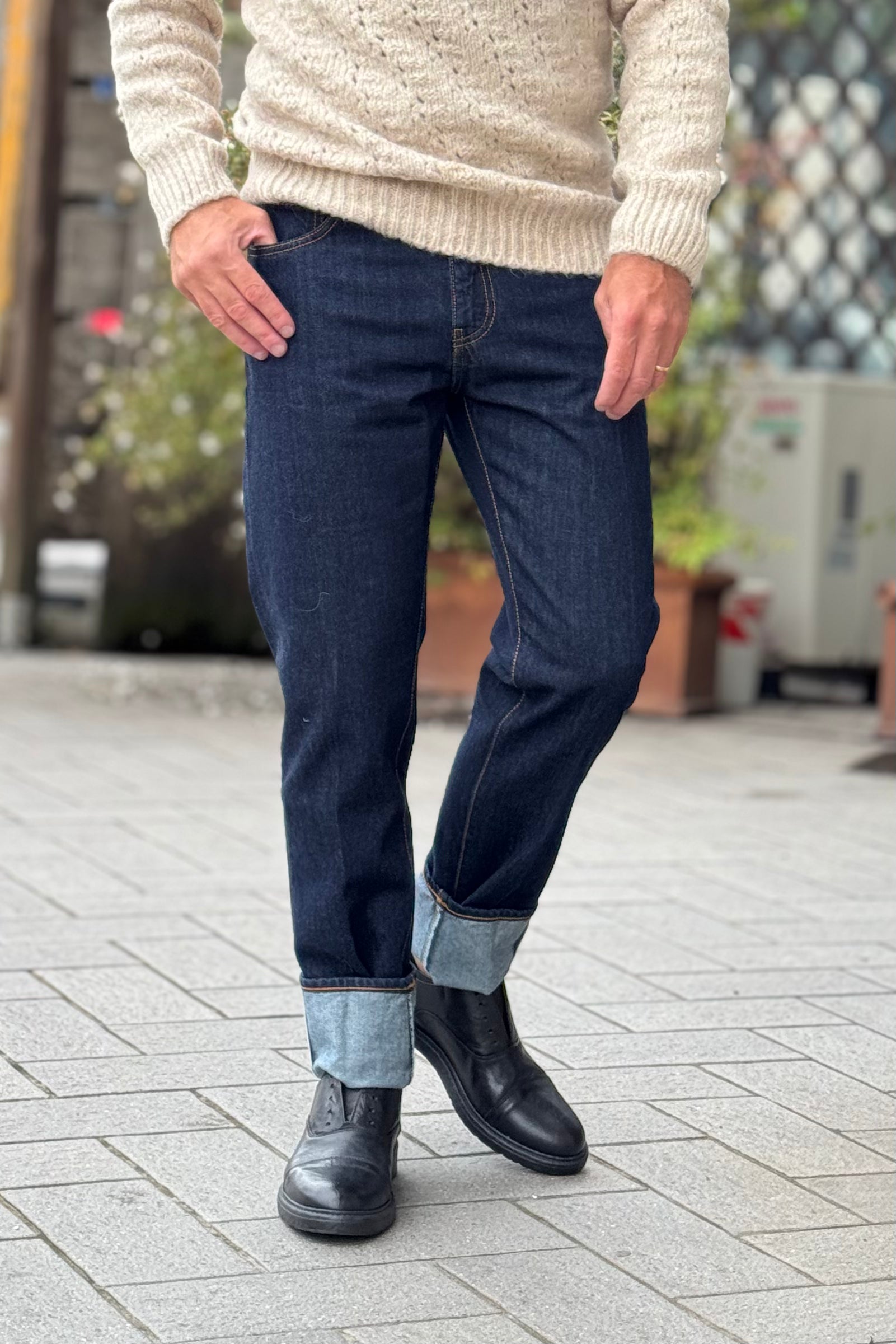 DANIELE ALESSANDRINI D001 JEANS CIMOSA REGULAR BLU SCURO