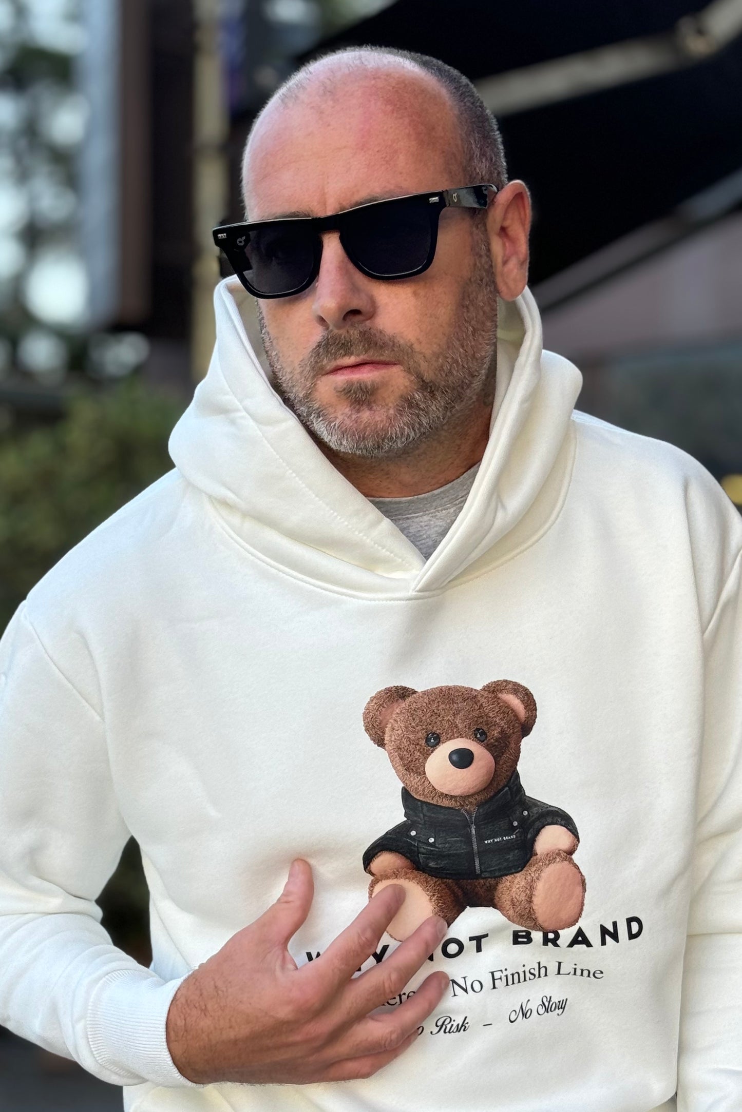 Why not brand BEAR hoodie with bear print available in 2 colors