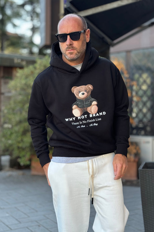 Why not brand BEAR hoodie with bear print available in 2 colors