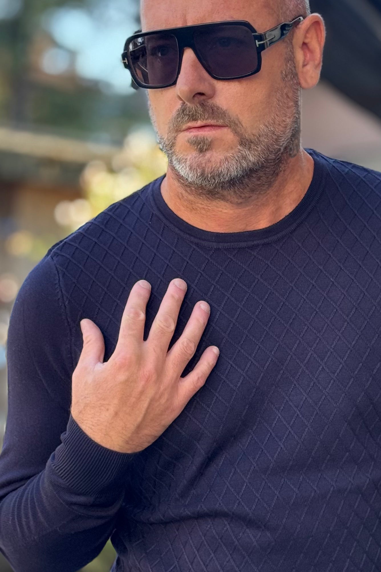 TELAMIRA MAGLIA GIROCOLLO MOTIVO ROMBO DISPONIBILE IN 2 COLORI