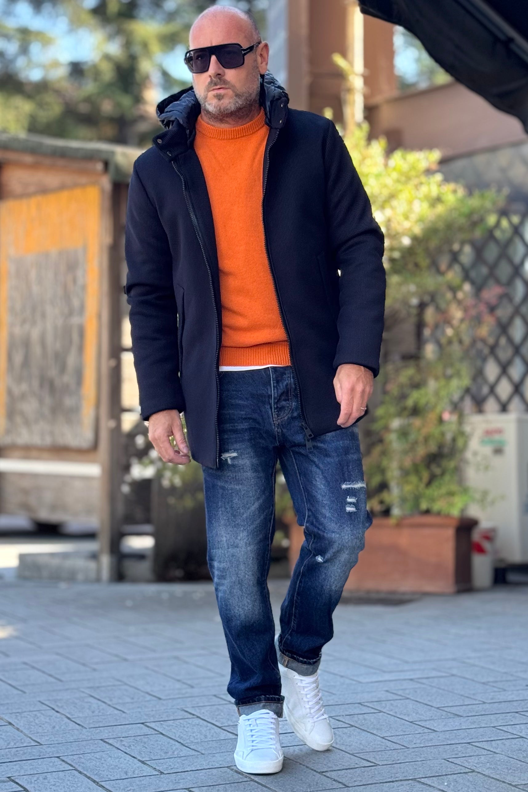 TELAMIRA WTG05128 PARKA IN TESSUTO CON CAPPUCCIO STACCABILE DISPONIBILE IN 2 COLORI