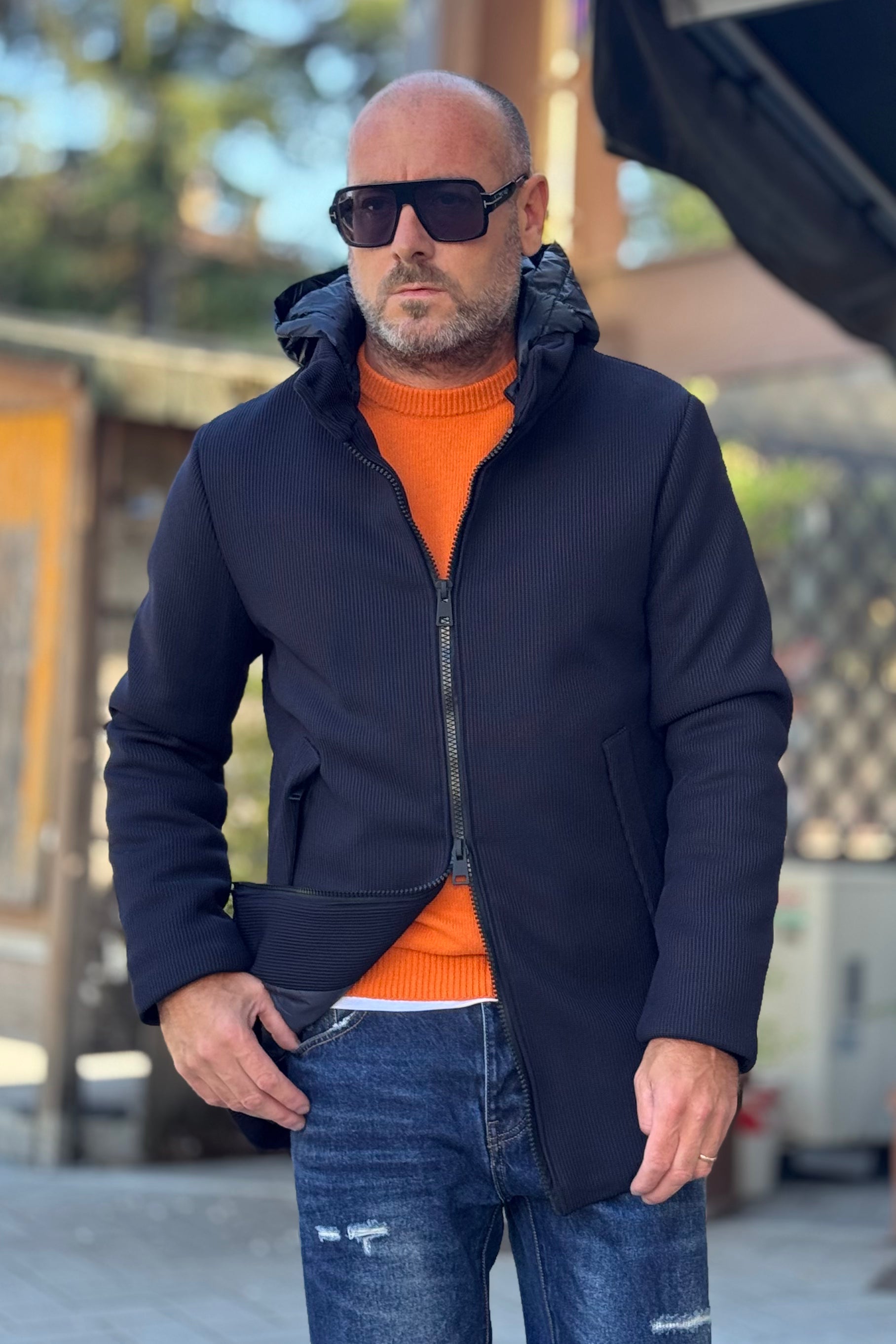 TELAMIRA WTG05128 PARKA IN TESSUTO CON CAPPUCCIO STACCABILE DISPONIBILE IN 2 COLORI