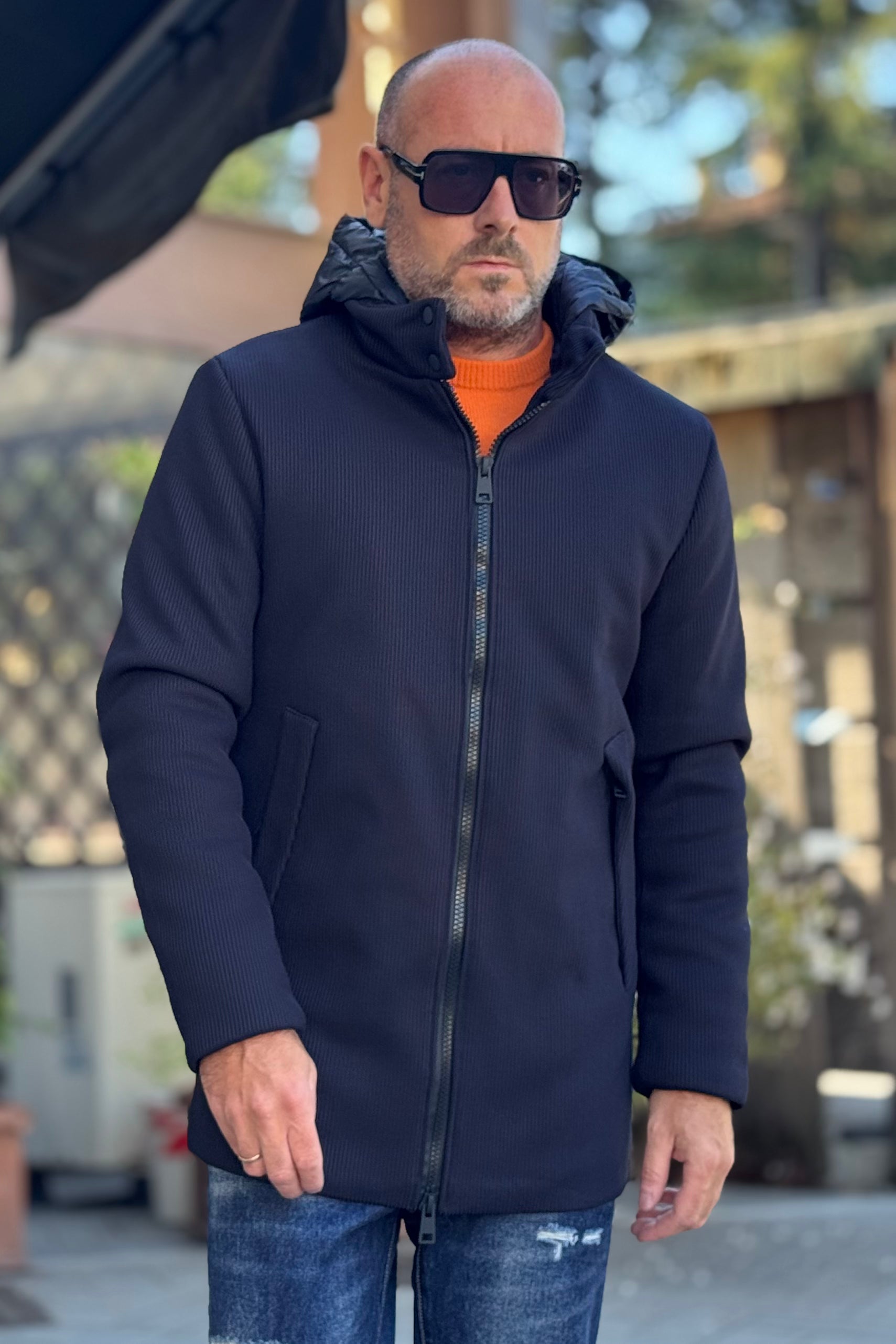 TELAMIRA WTG05128 PARKA IN TESSUTO CON CAPPUCCIO STACCABILE DISPONIBILE IN 2 COLORI