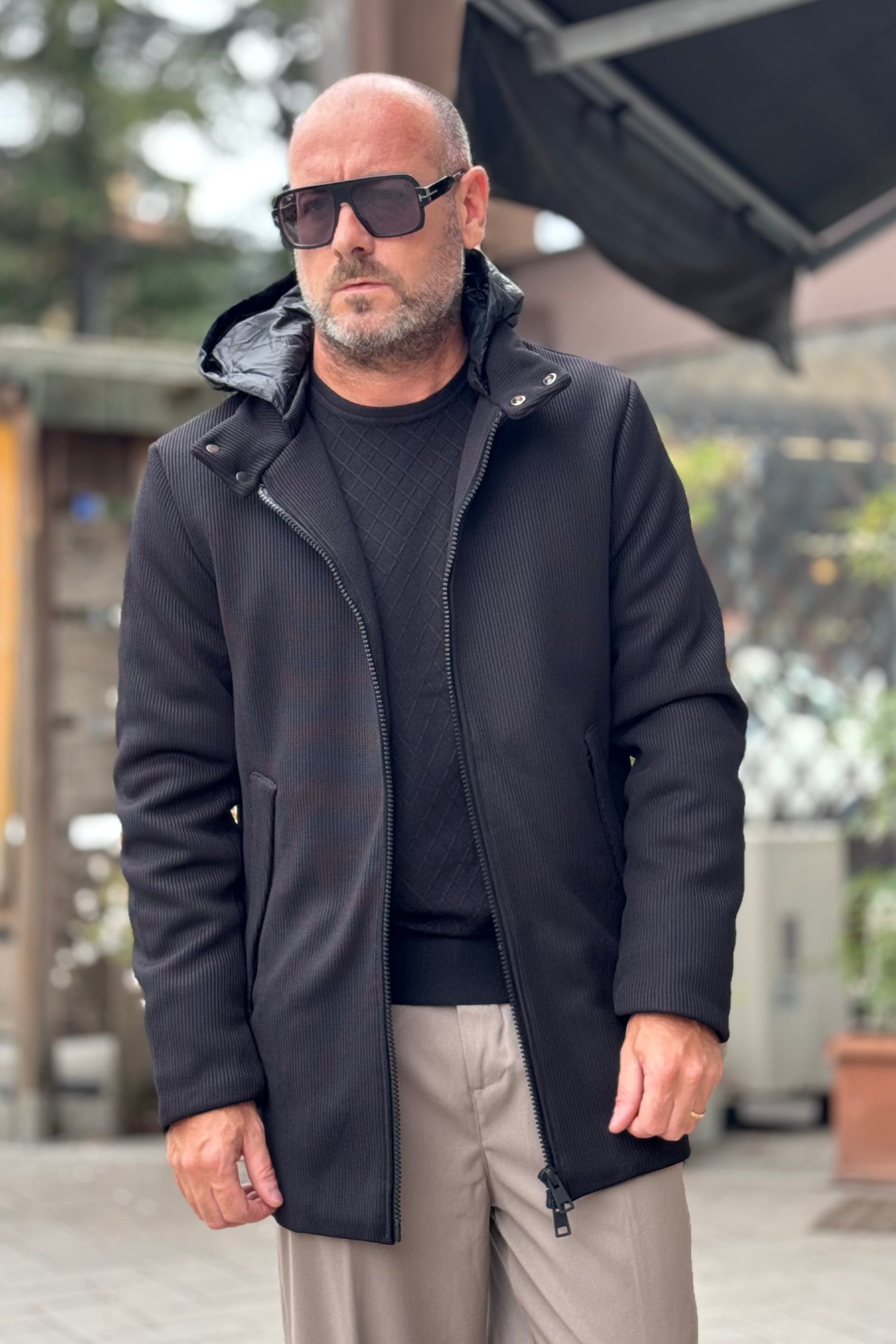 TELAMIRA WTG05128 PARKA IN TESSUTO CON CAPPUCCIO STACCABILE DISPONIBILE IN 2 COLORI