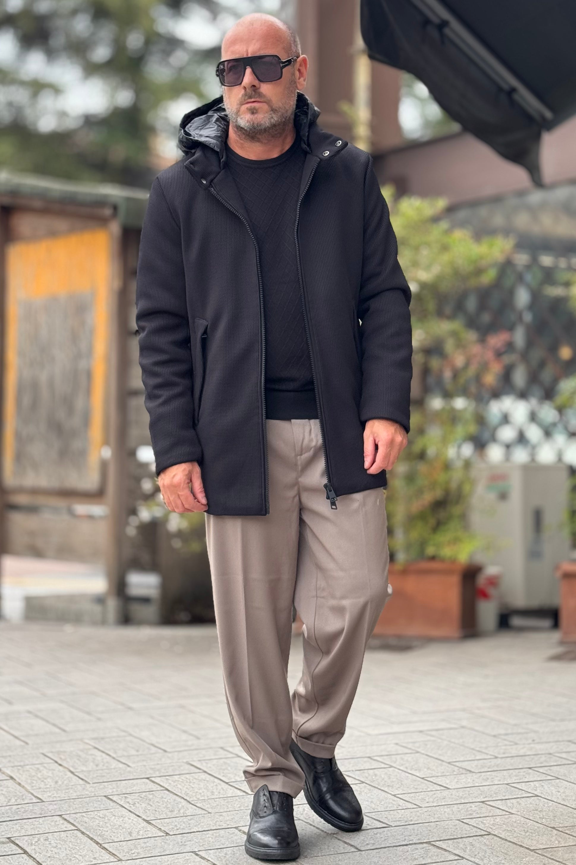 TELAMIRA WTG05128 PARKA IN TESSUTO CON CAPPUCCIO STACCABILE DISPONIBILE IN 2 COLORI