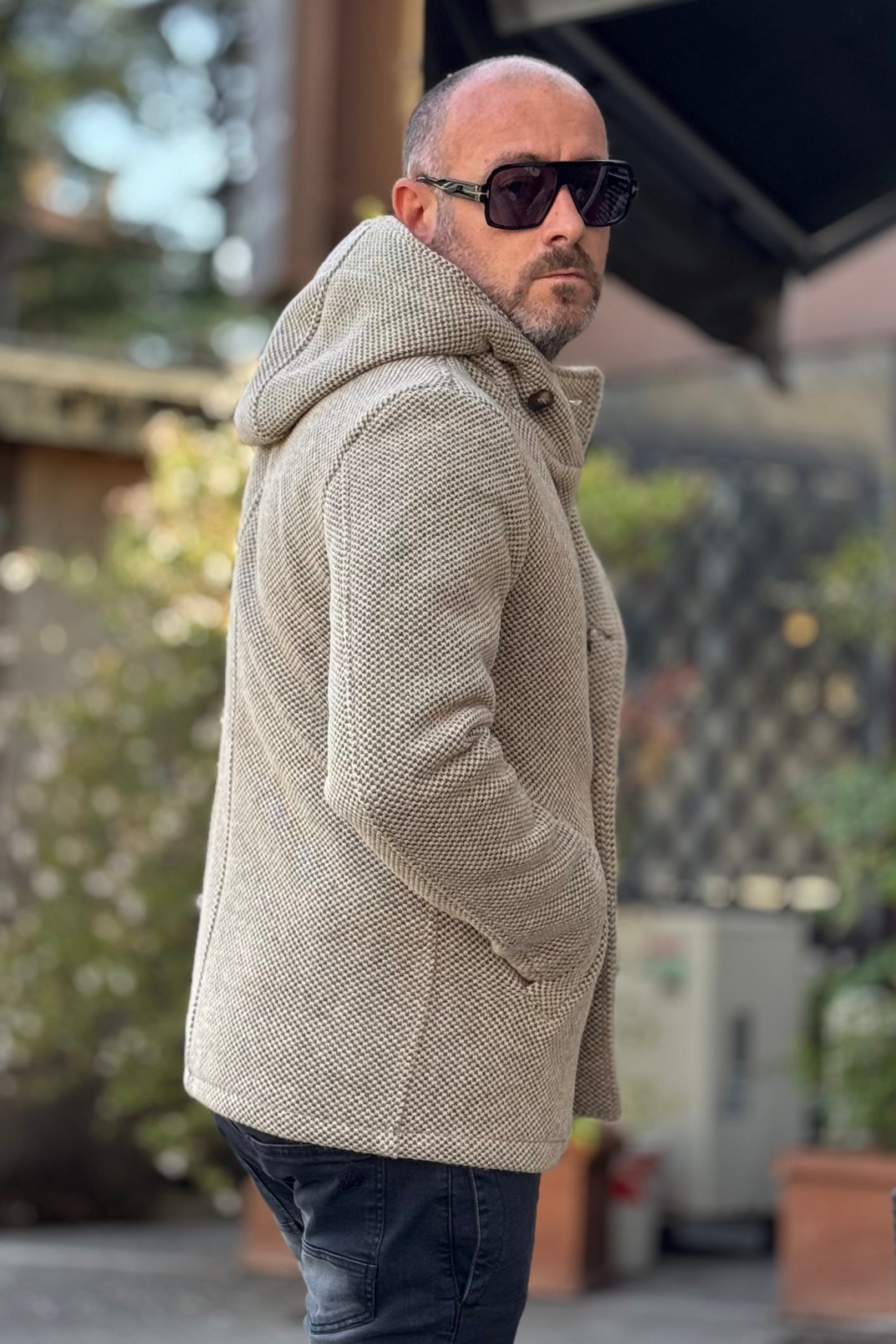 V2 PEACOAT IN PANNO TRAMA PUNTO RISO DISPONIBILE IN 3 COLORI