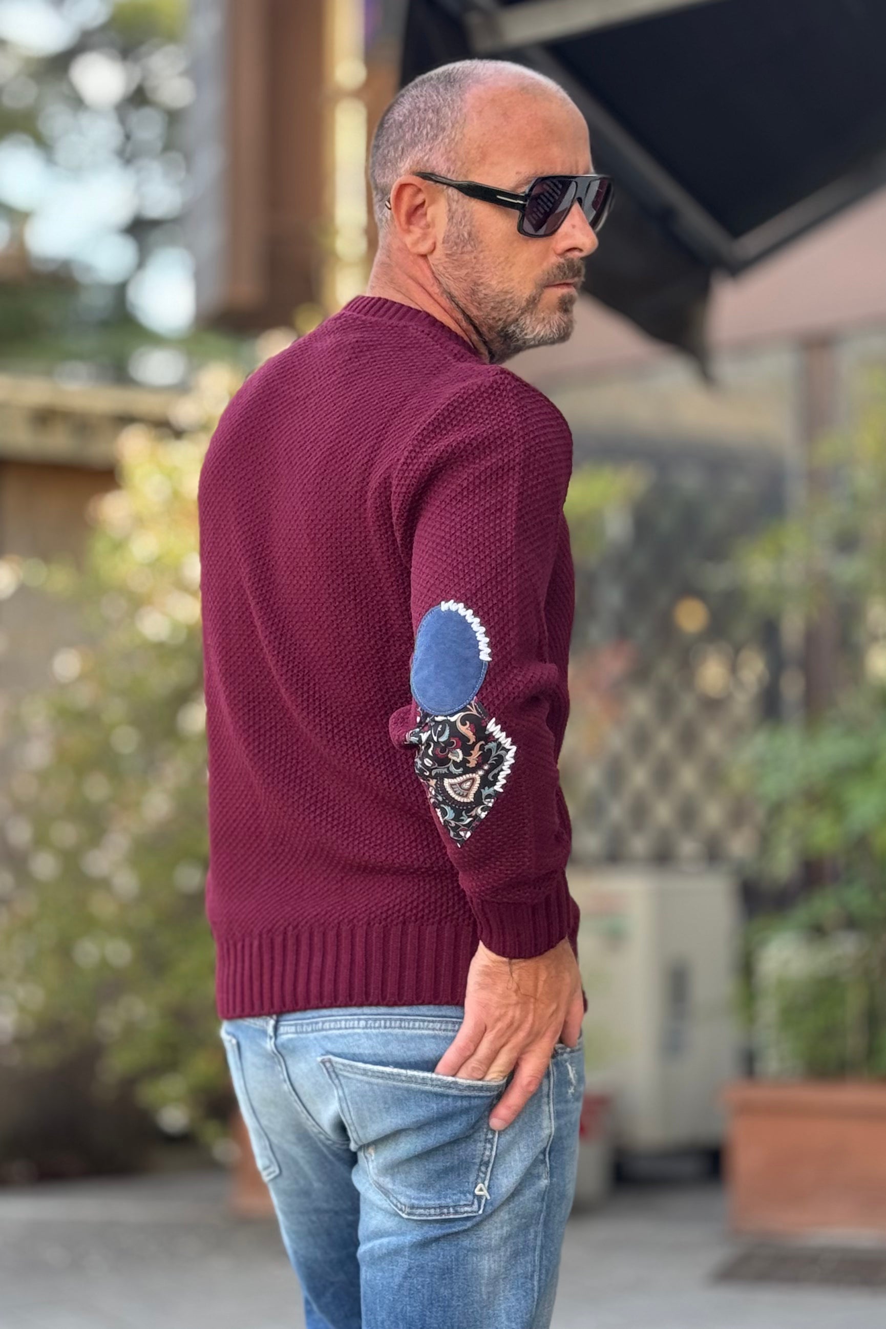 V2 Maglia girocollo trama punto riso disponibile in 3 colori