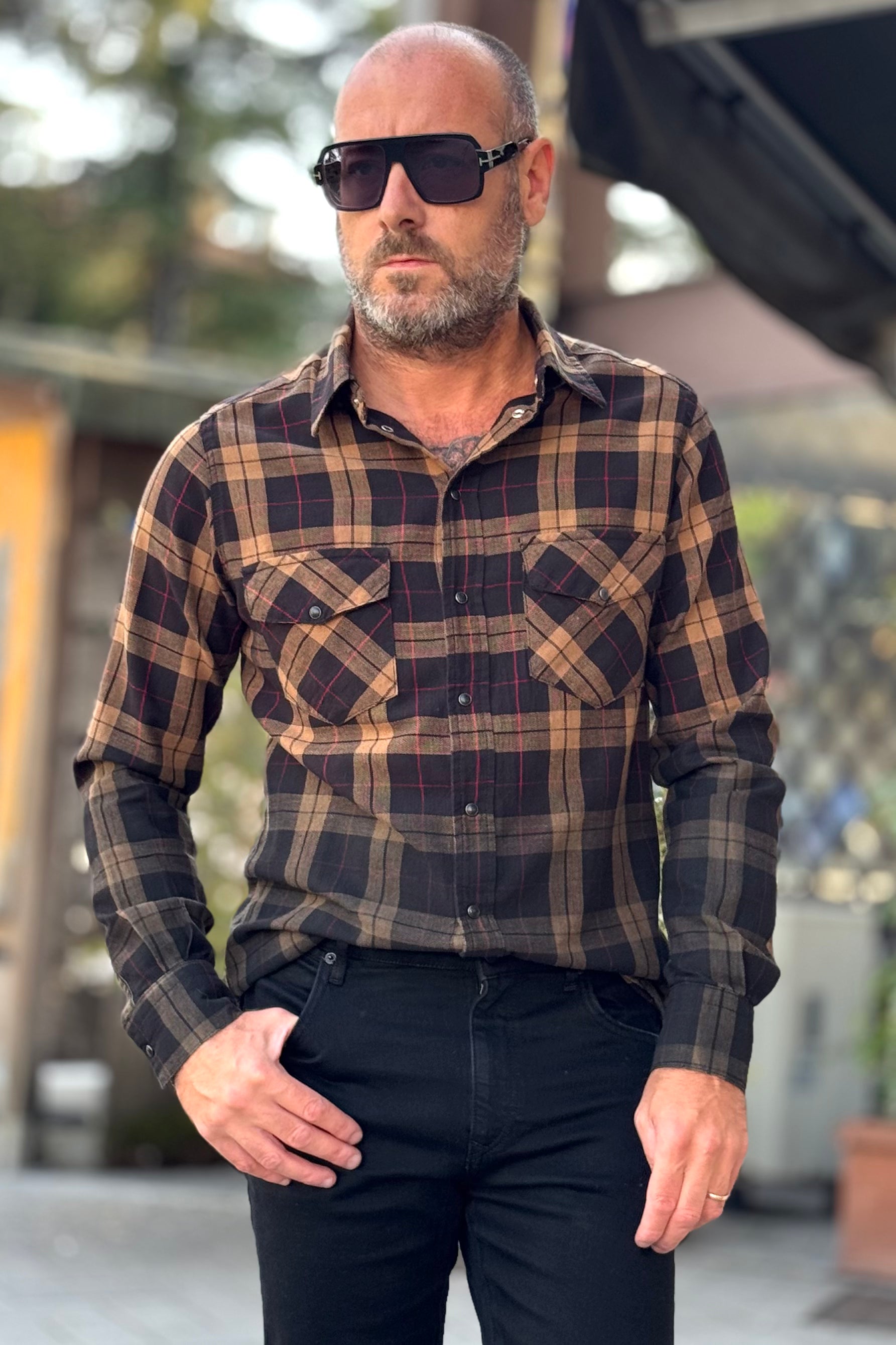 EN AVANCE CAMICIA QUADRI DELAVEE' DISPONIBILE IN DUE COLORI