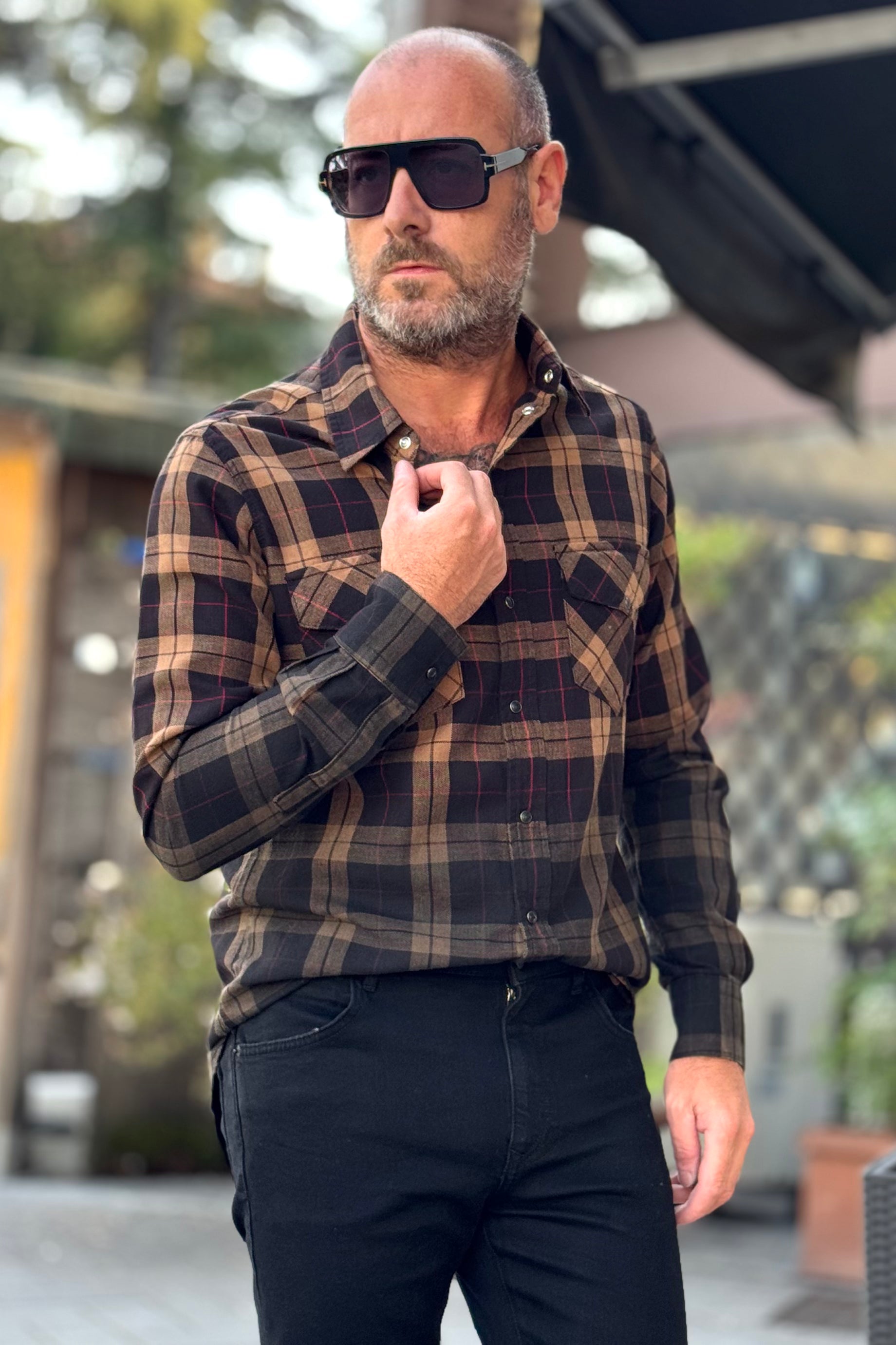 EN AVANCE CAMICIA QUADRI DELAVEE' DISPONIBILE IN DUE COLORI