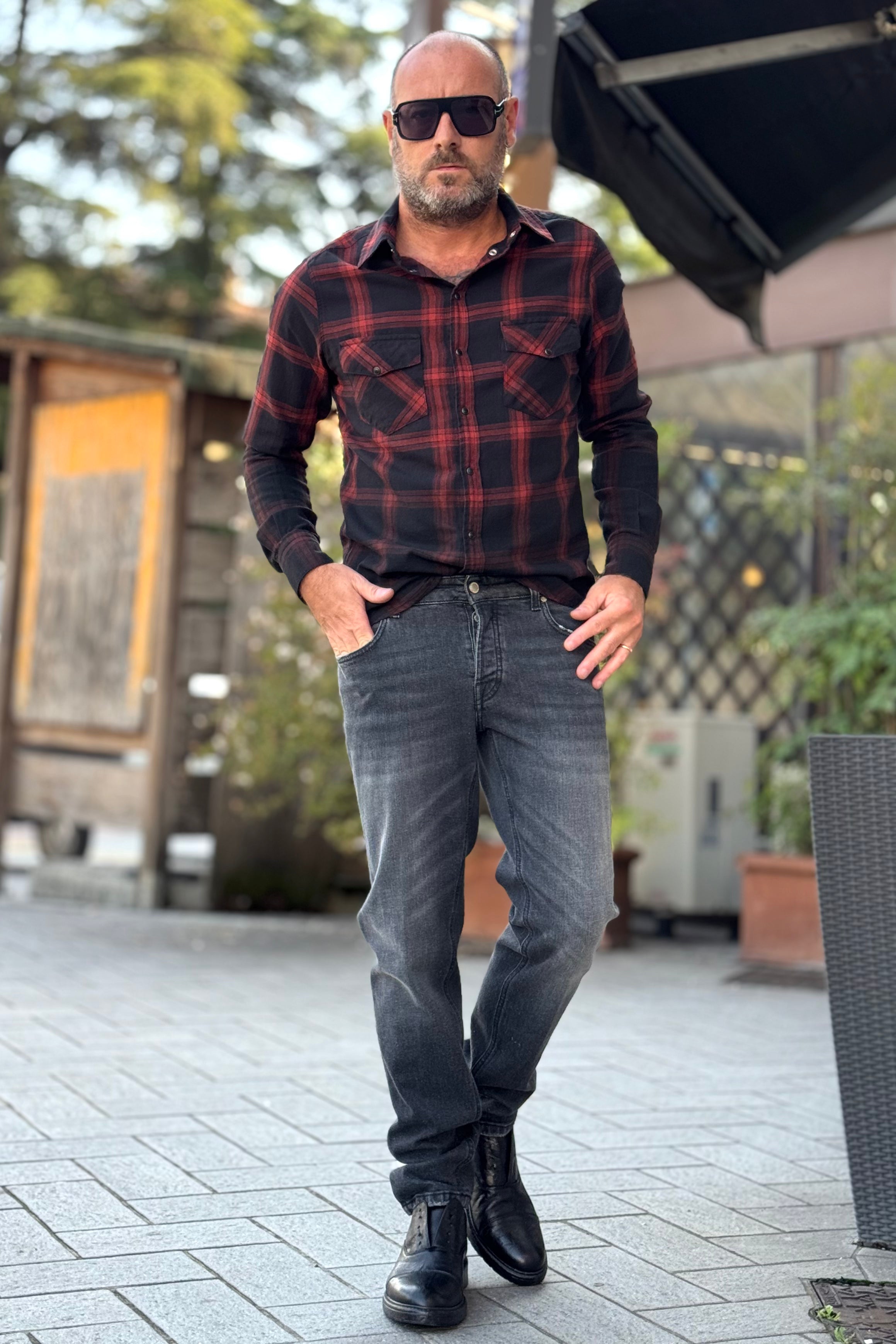 DANIELE ALESSANDRINI JEANS REGULAR COLORE GRIGIO