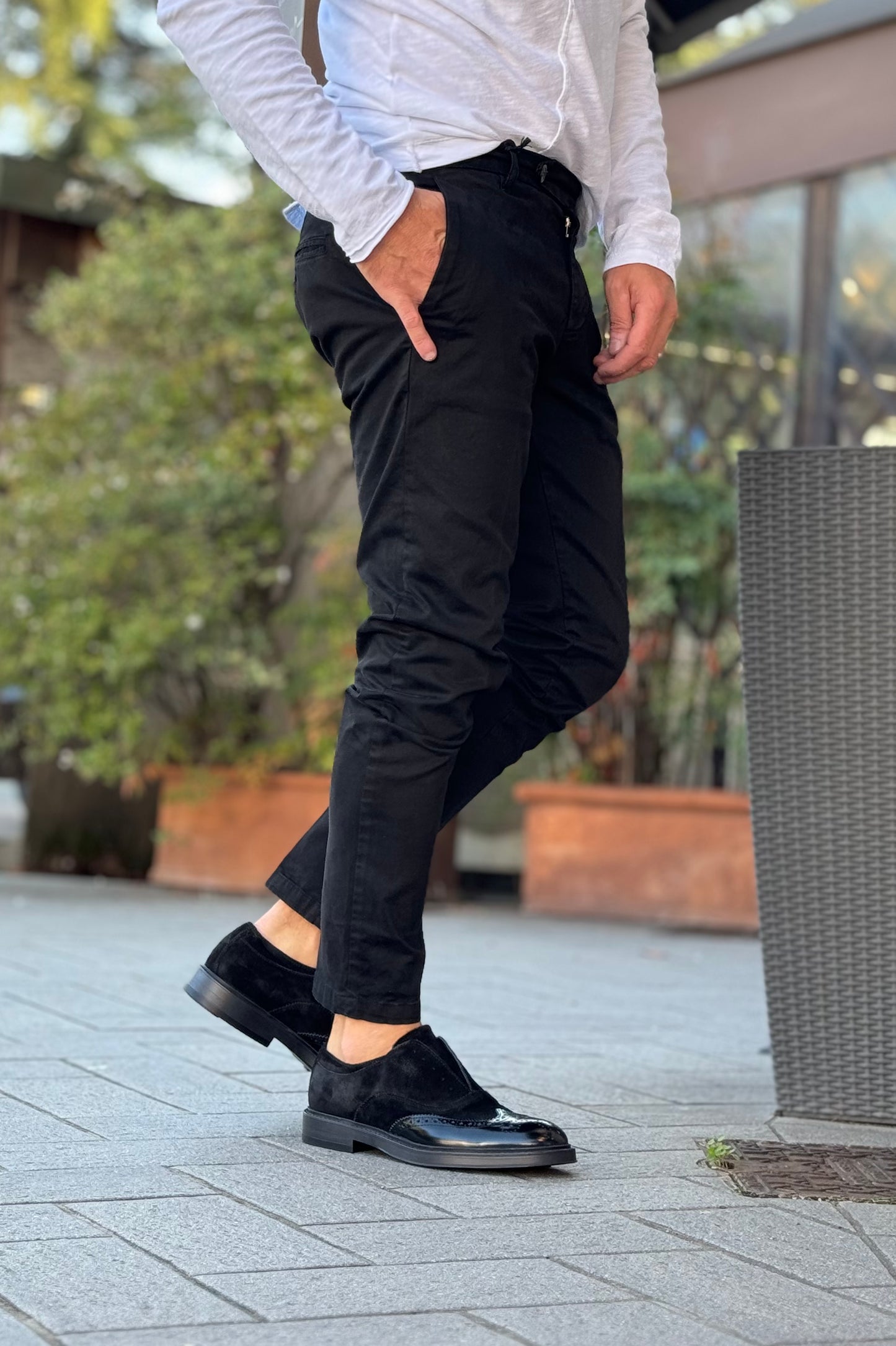 Telamira slim chino trousers available in 4 colours