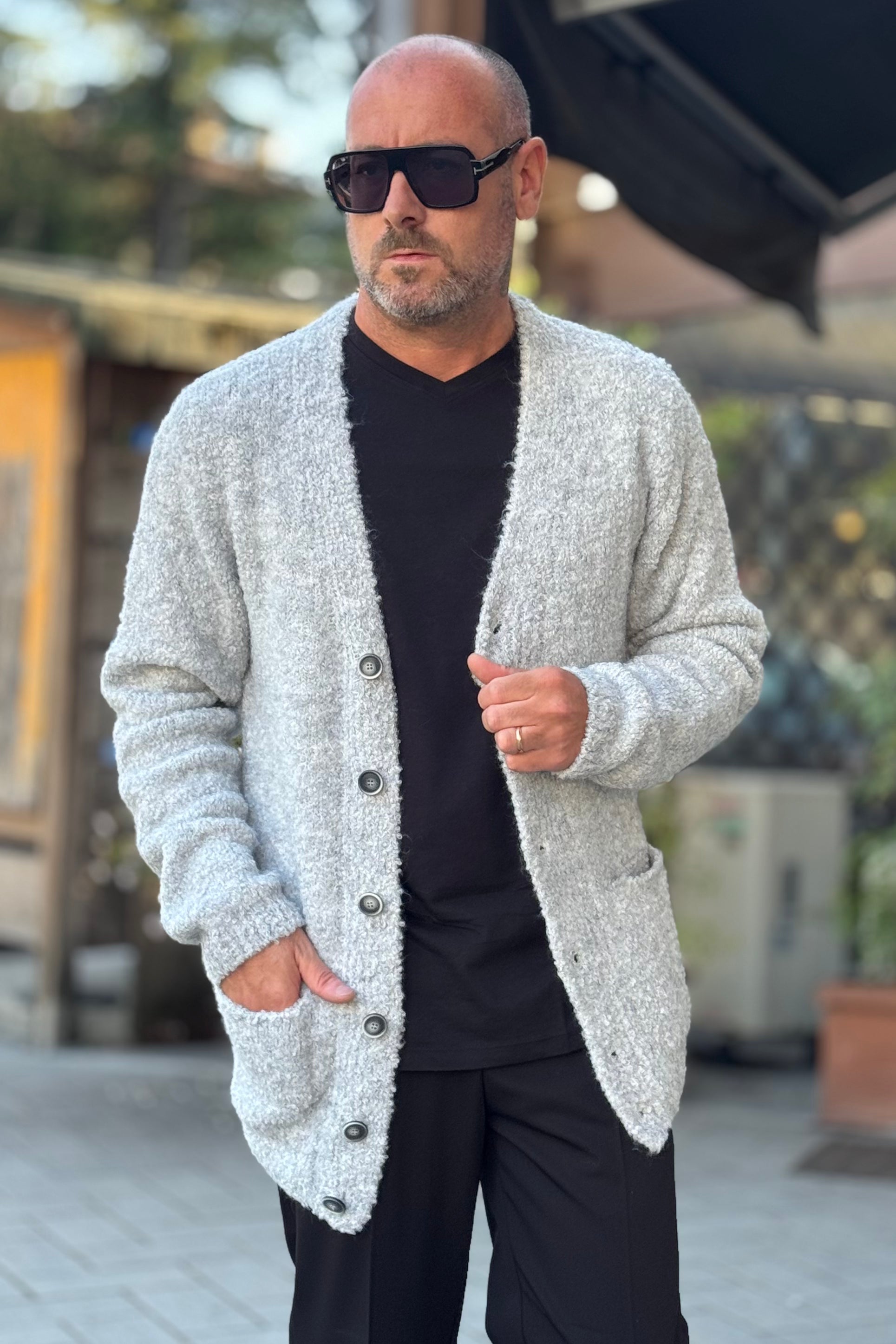 BICOLORE CARDIGAN DISPONIBILE IN 2 COLORI