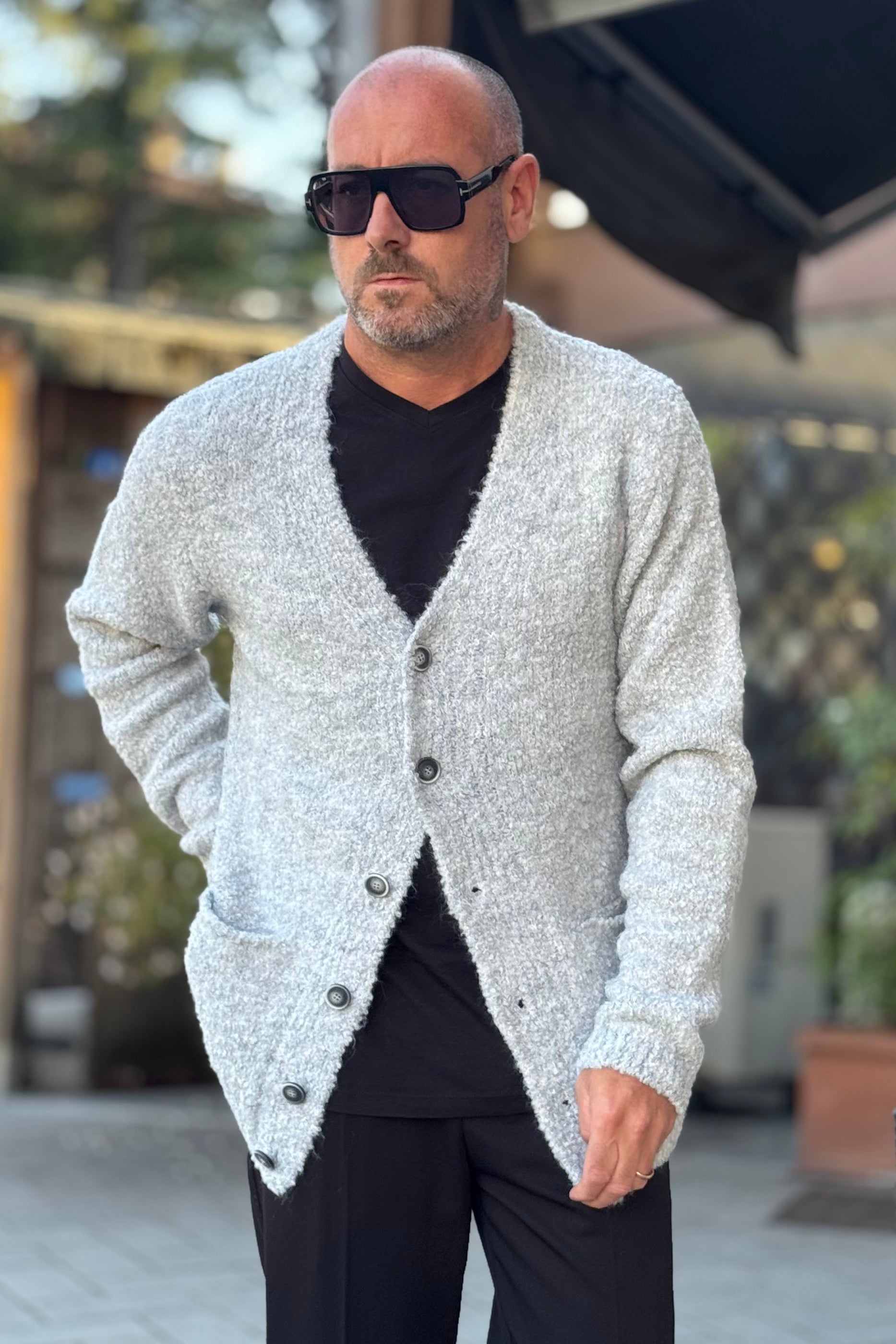 BICOLORE CARDIGAN DISPONIBILE IN 2 COLORI