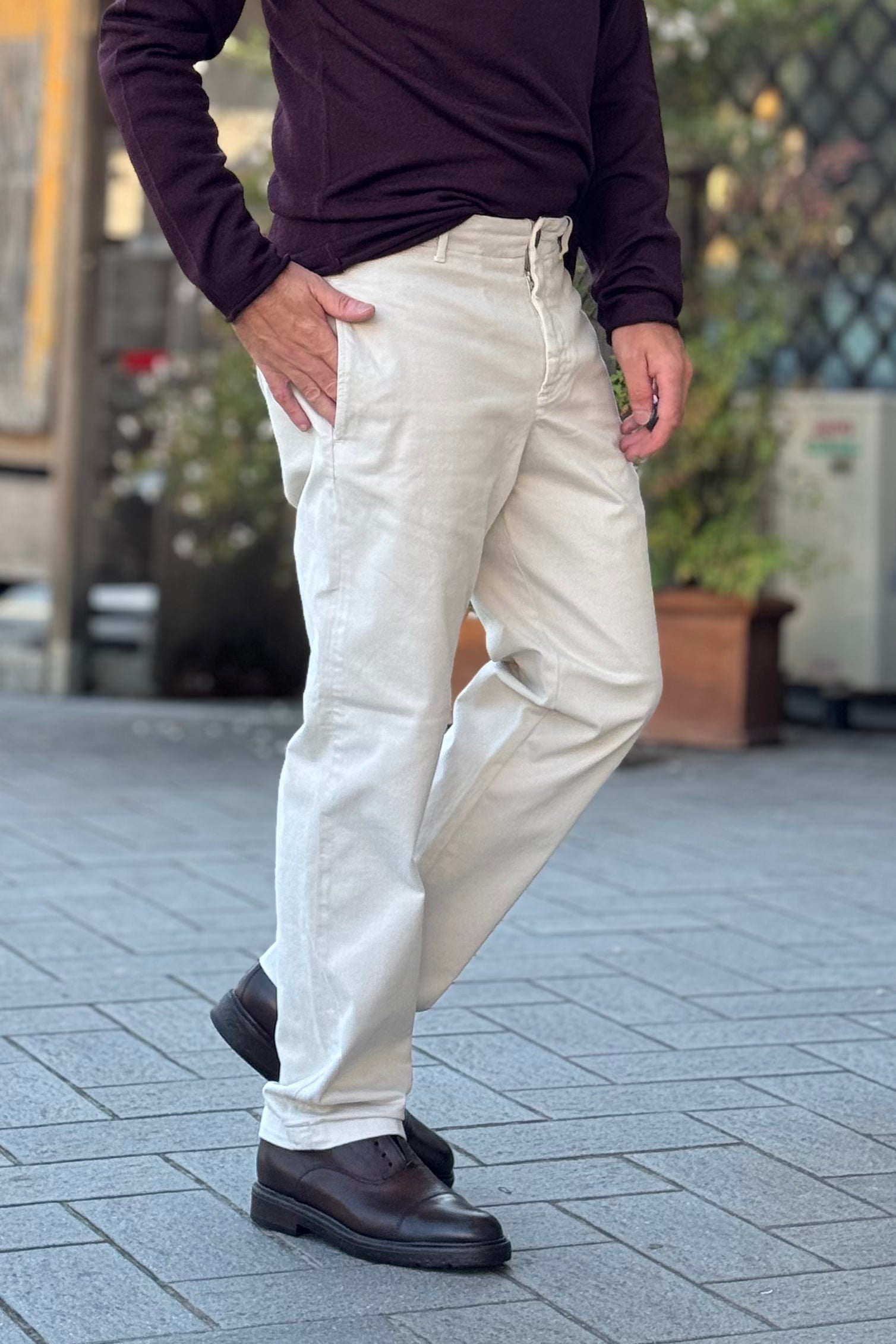 CLARK PANTALONE REGULAR IN GABARDINA TASCA AMERICA DISPONIBILE IN 2 COLORI