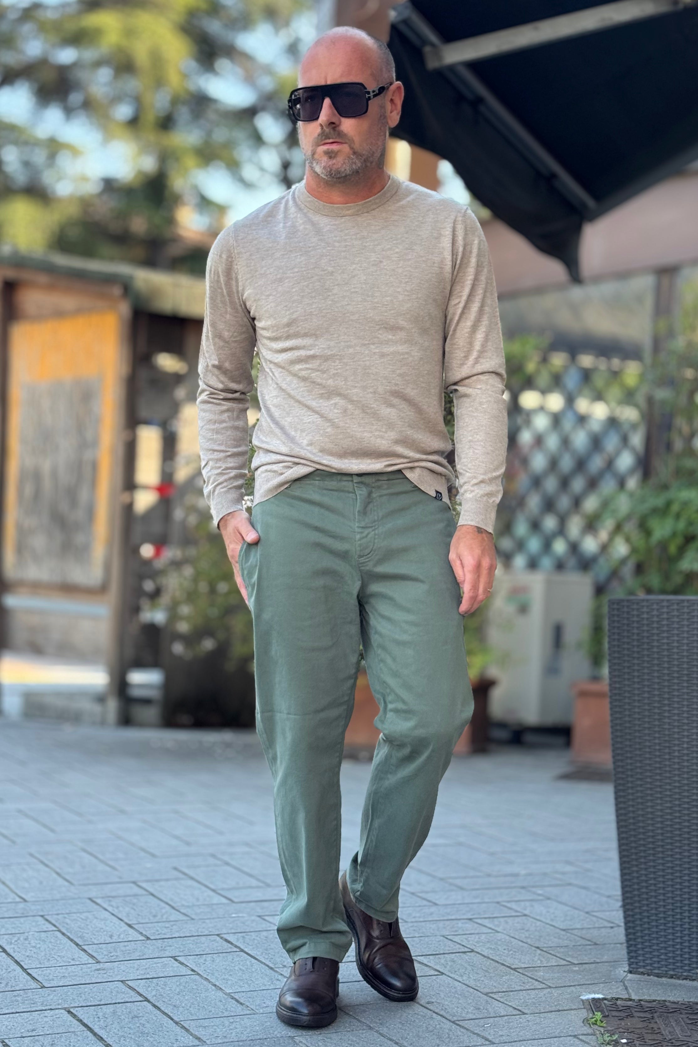 CLARK PANTALONE REGULAR IN GABARDINA TASCA AMERICA DISPONIBILE IN 2 COLORI