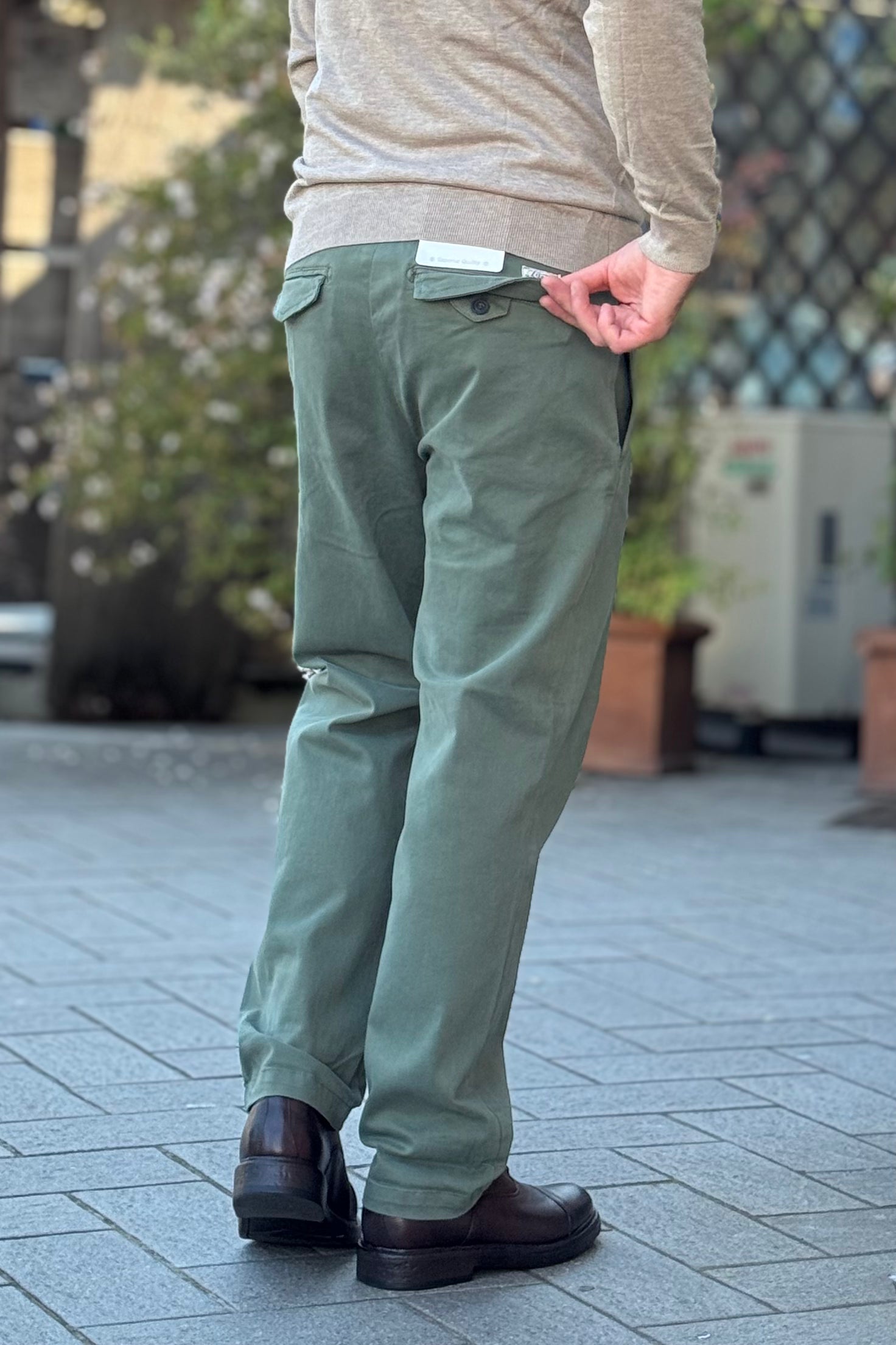 CLARK PANTALONE REGULAR IN GABARDINA TASCA AMERICA DISPONIBILE IN 2 COLORI