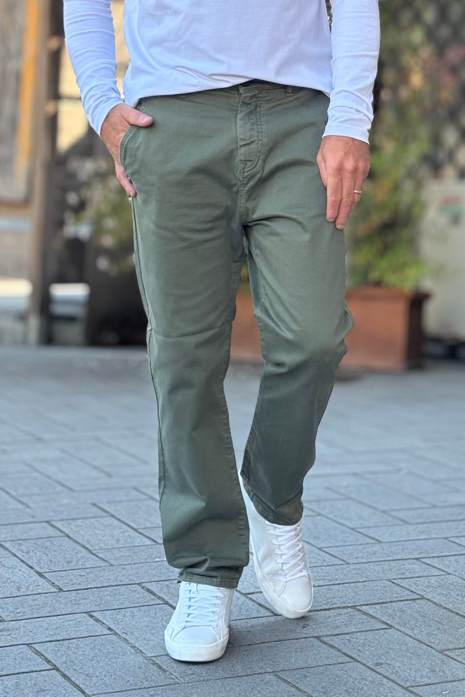 CLARK PANTALONE IN GABARDINA DISPONIBILE IN 2 COLORI