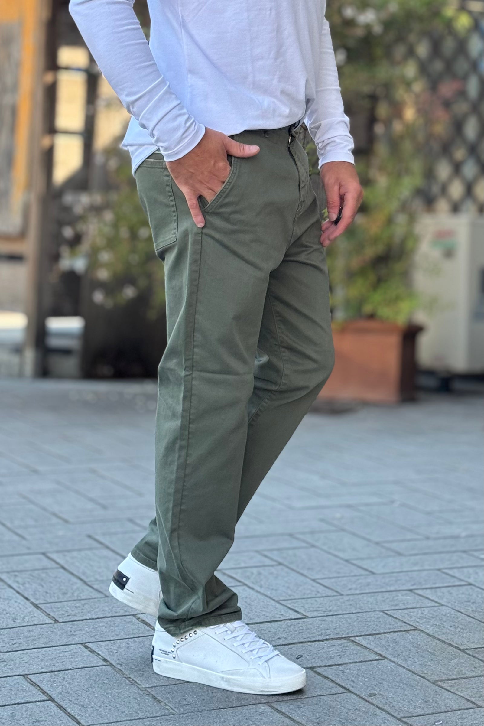 CLARK PANTALONE IN GABARDINA DISPONIBILE IN 2 COLORI