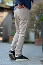 XAGON MAN PANTALONE COTONE OPERATO - BEIGE