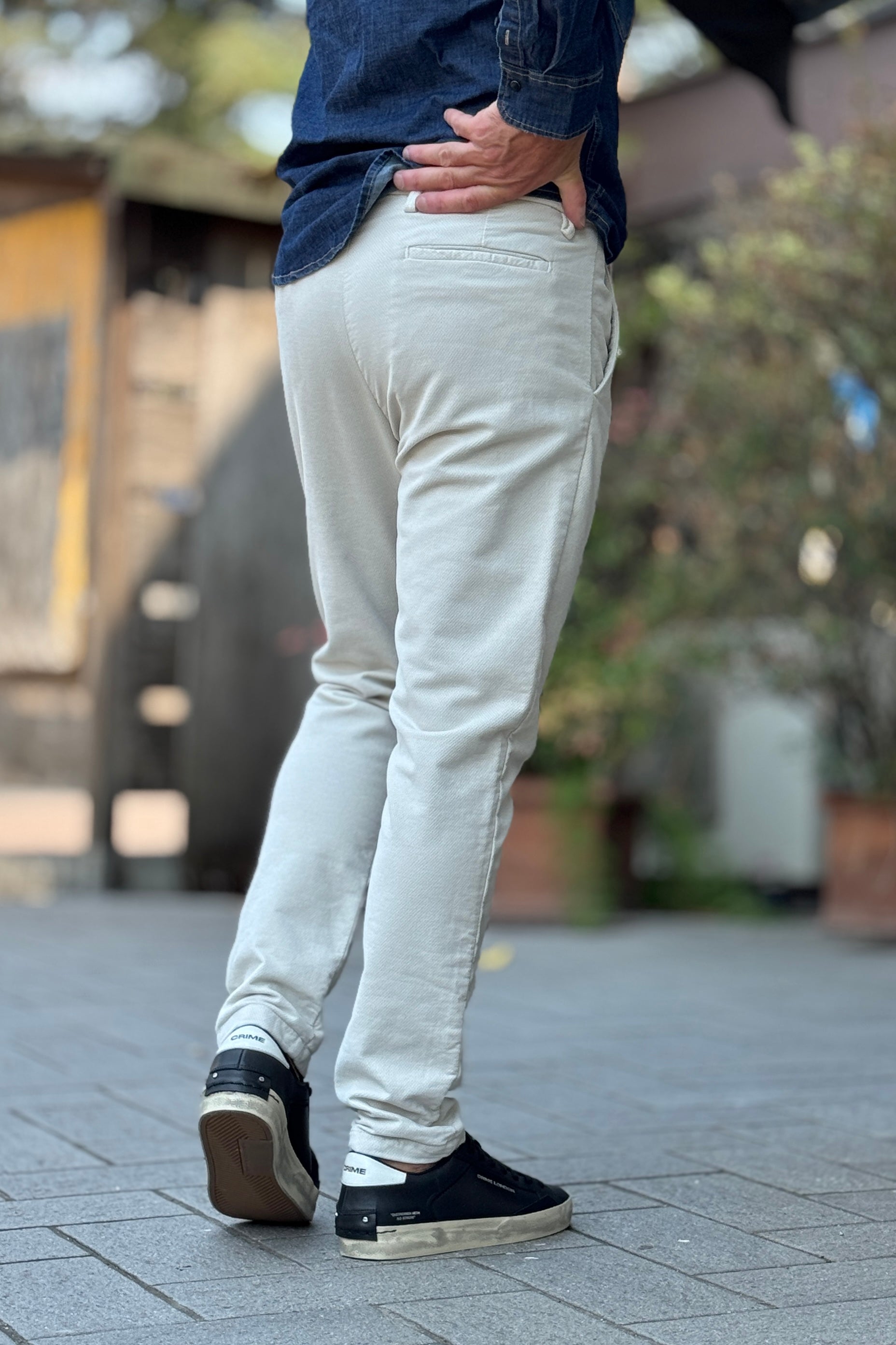 XAGON MAN PANTALONE TESSUTO OPERATO DISPONIBILE IN 2 COLORI