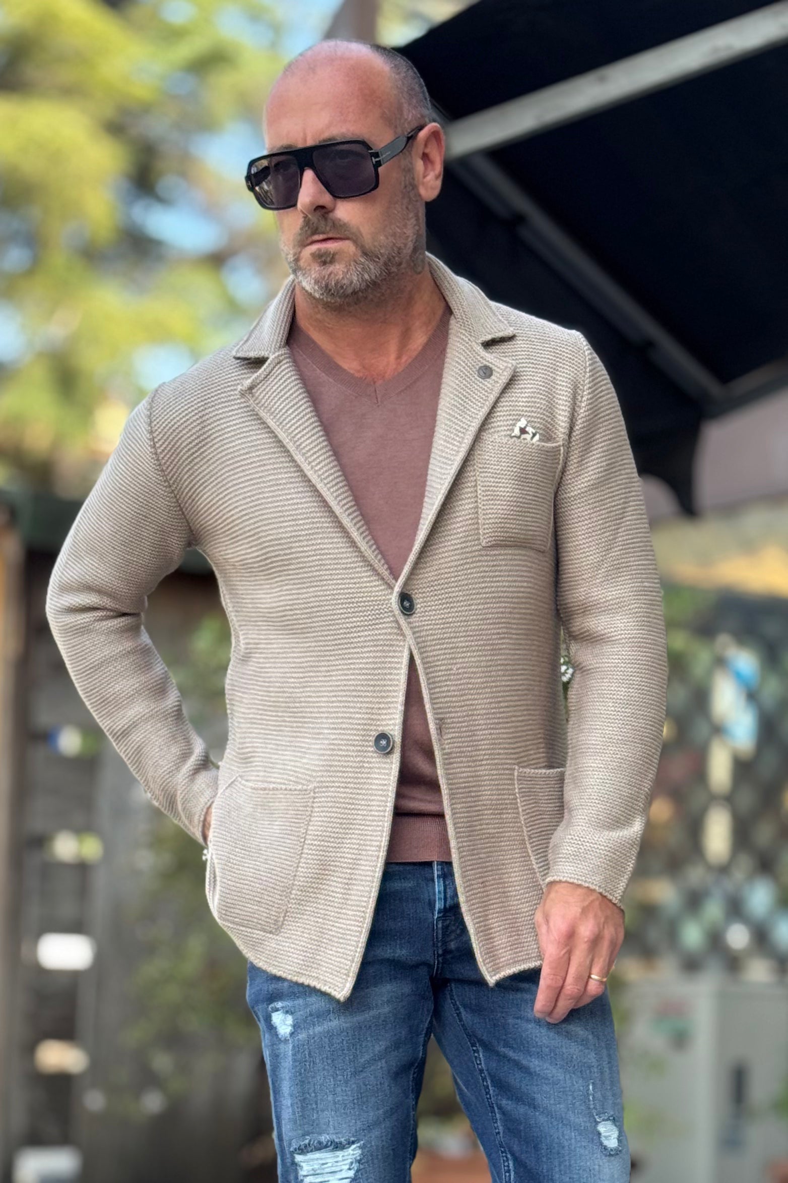 V2 GIACCA IN MAGLIA SFODERATRA DISPONIBILE IN 2 COLORI