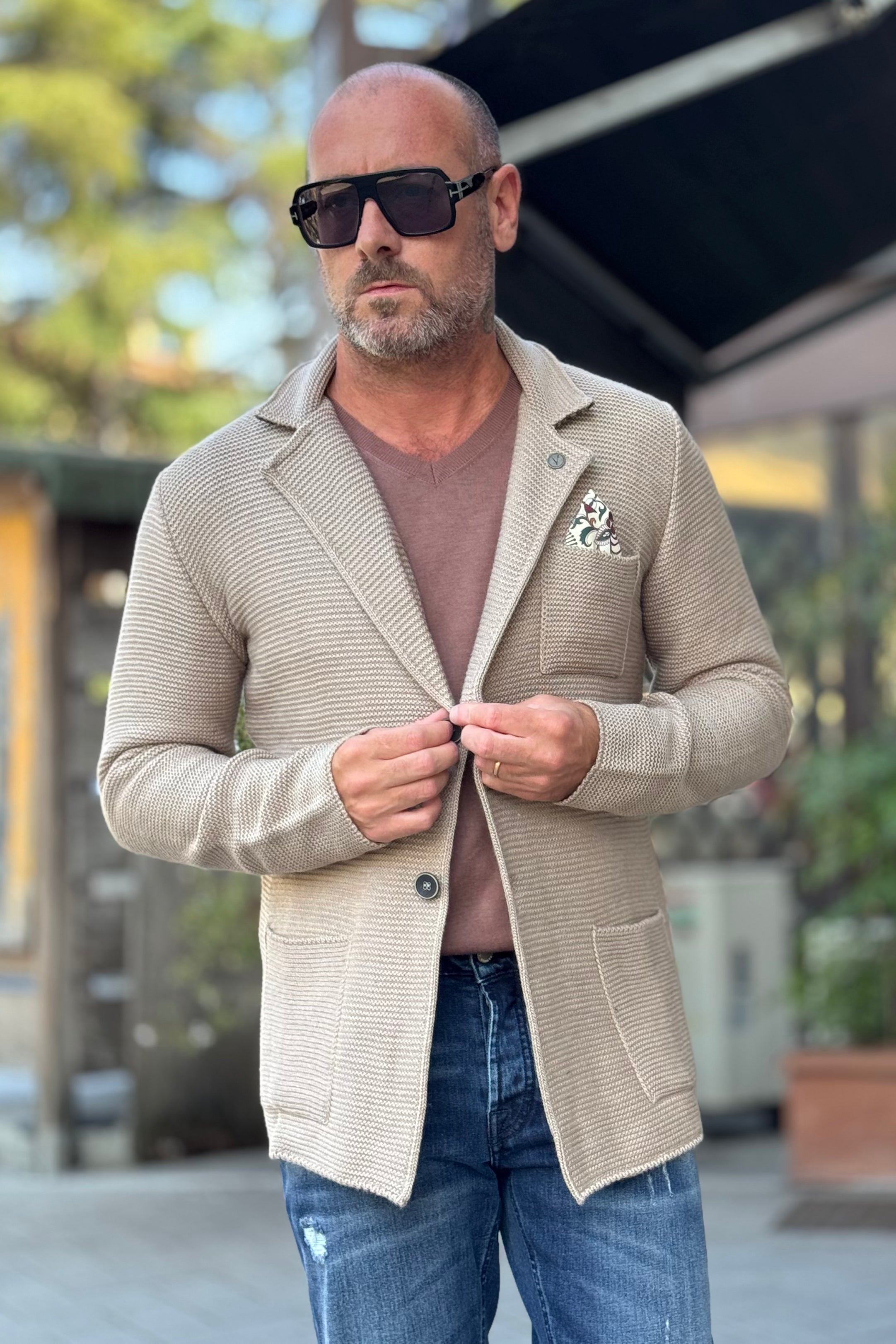 V2 GIACCA IN MAGLIA SFODERATRA DISPONIBILE IN 2 COLORI