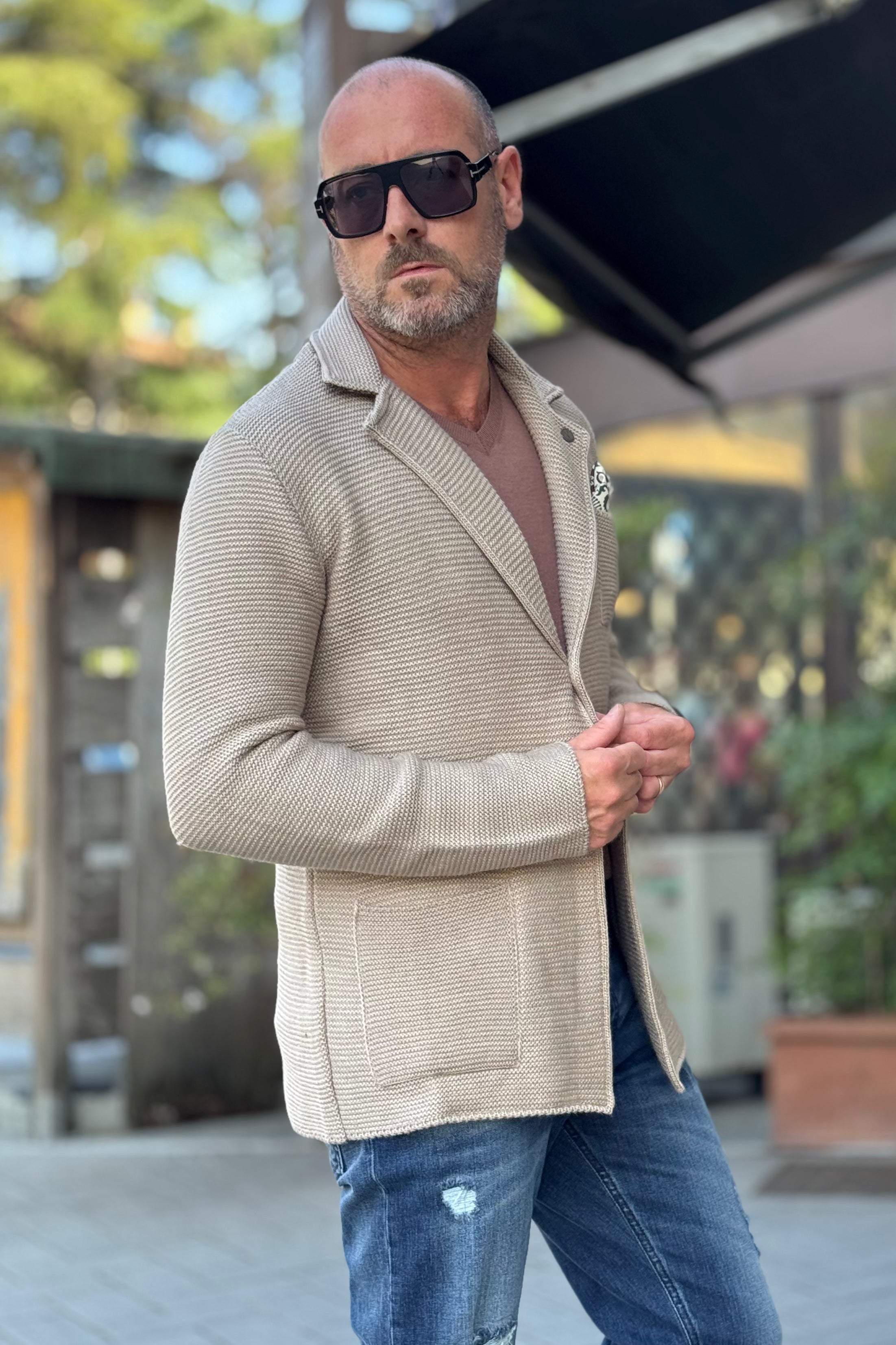 V2 GIACCA IN MAGLIA SFODERATRA DISPONIBILE IN 2 COLORI