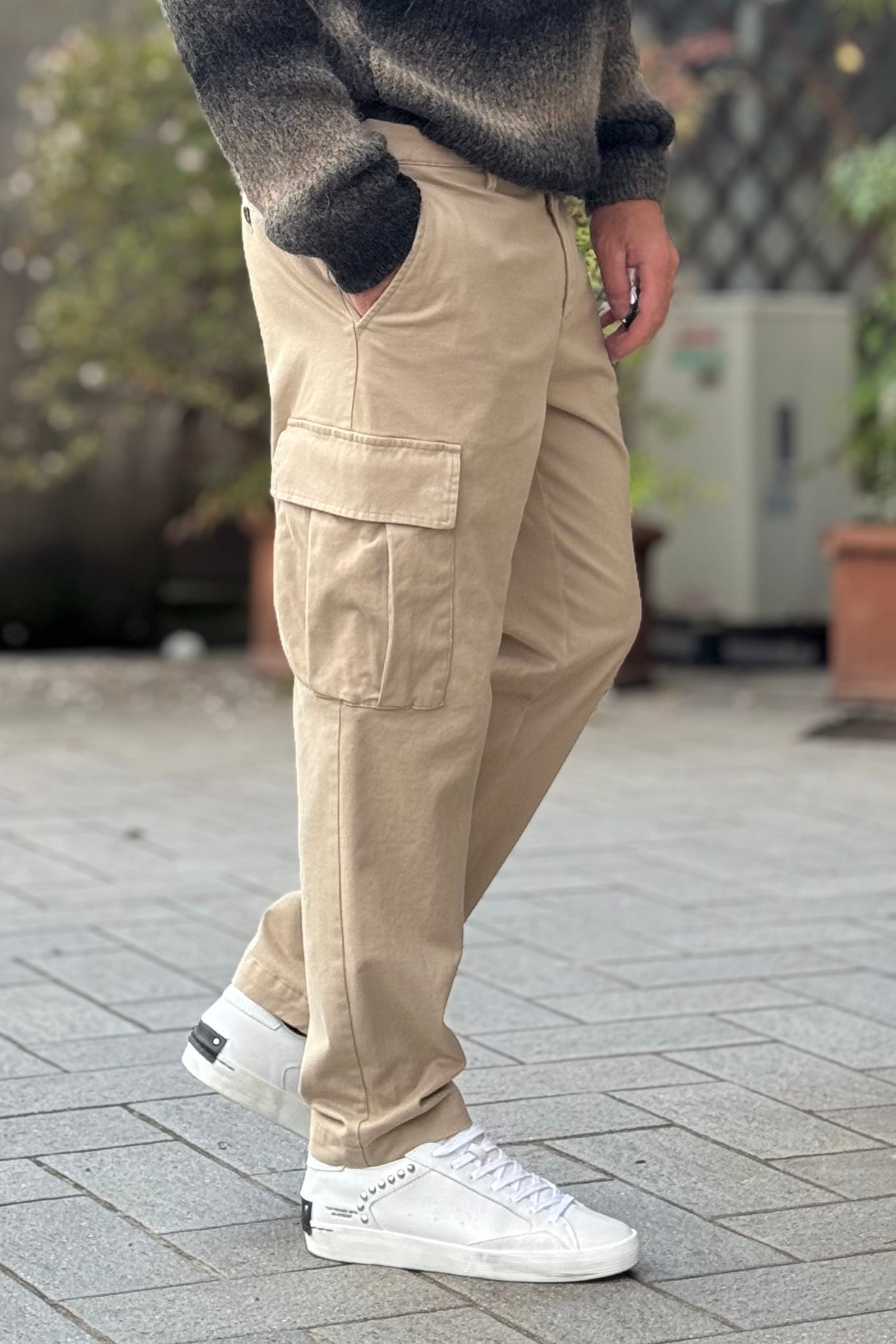 BICOLORE PANTALONE TASCONATO DISPONIBILE IN 2 COLORI