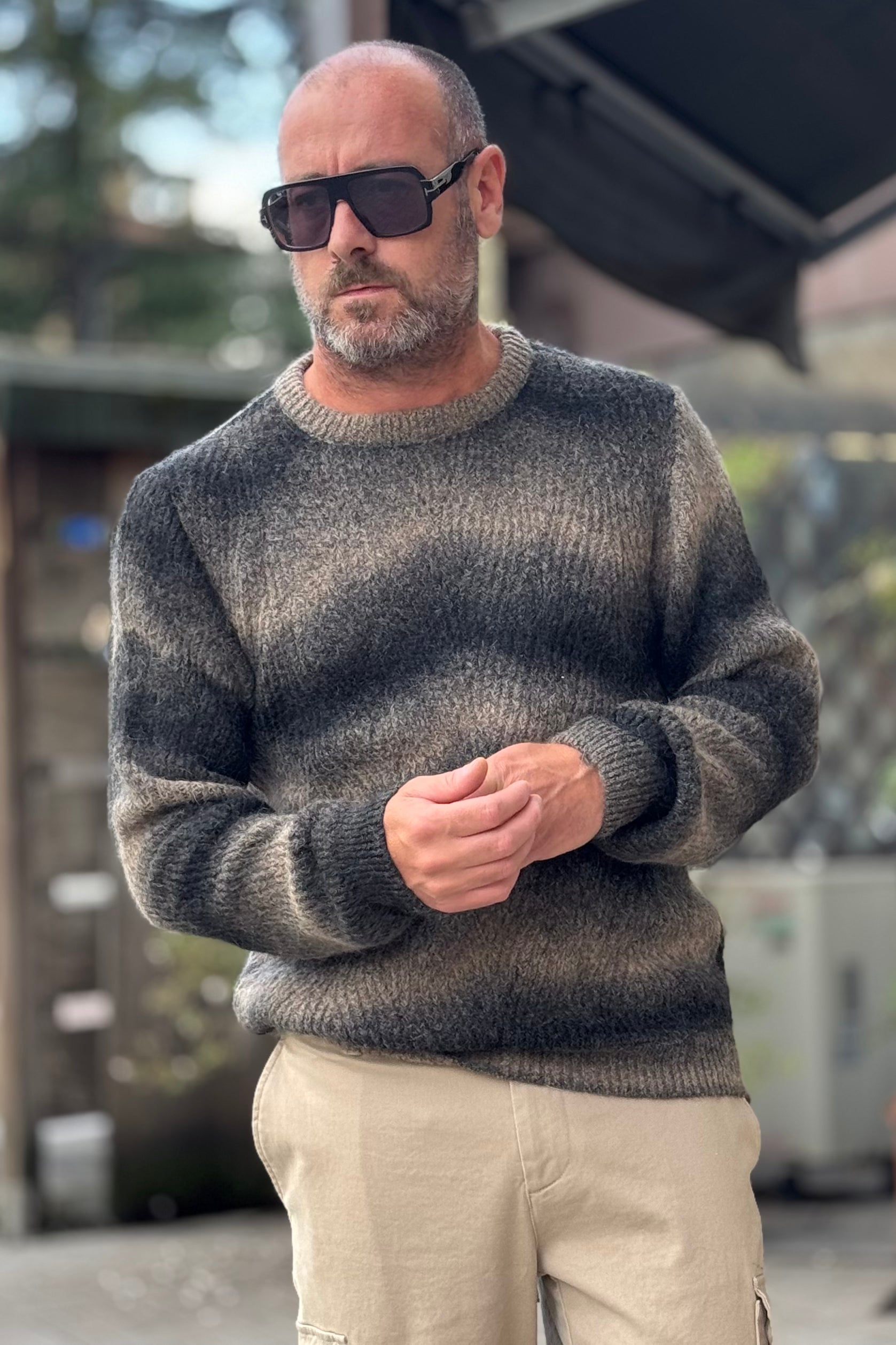 BICOLORE MAGLIA GIROCOLLO DELAVEE