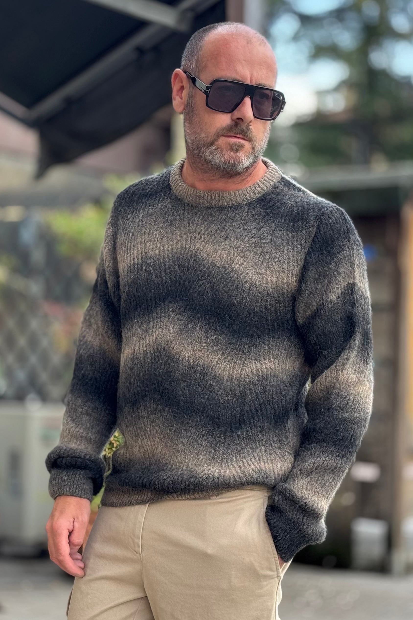 BICOLORE MAGLIA GIROCOLLO DELAVEE