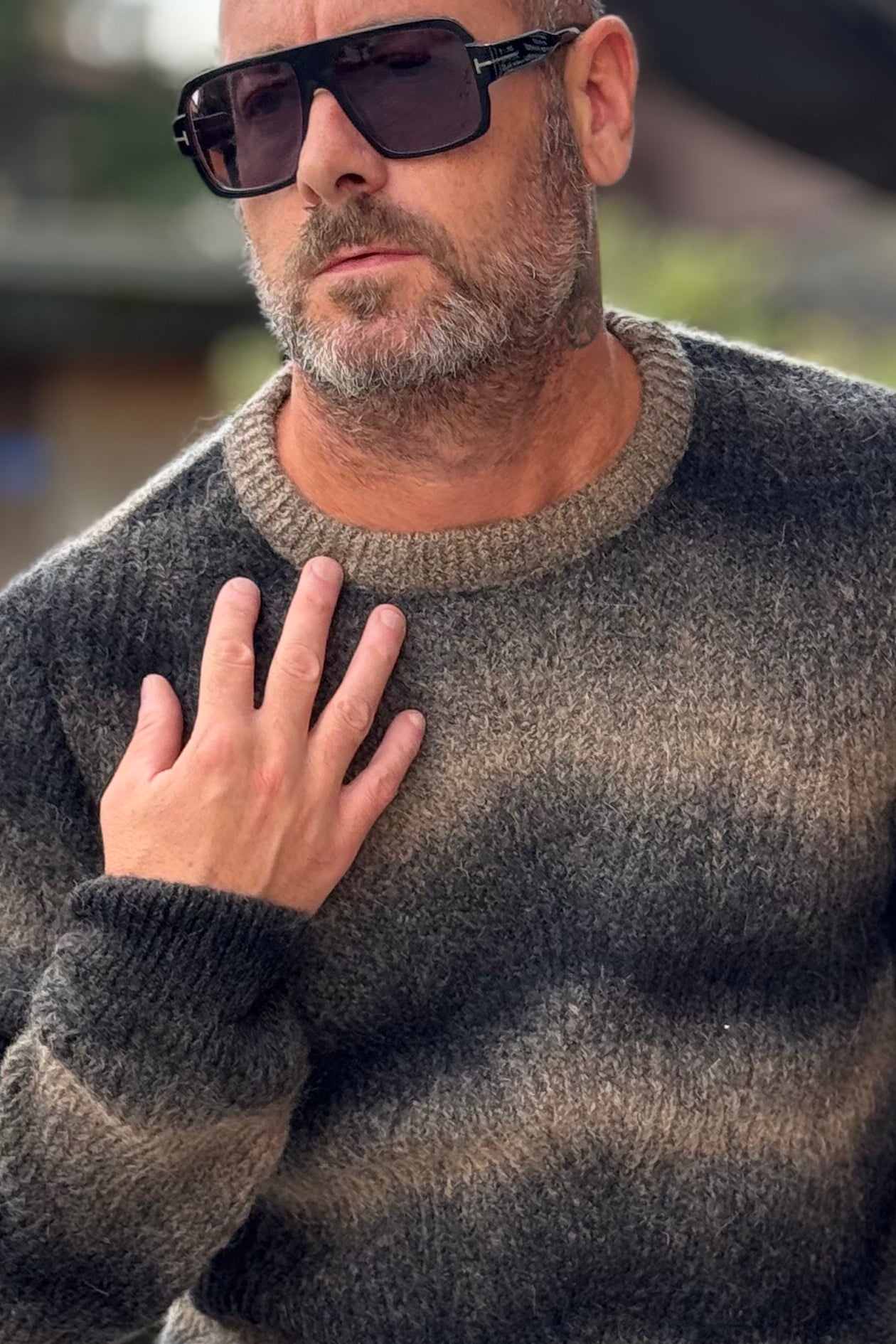 BICOLORE MAGLIA GIROCOLLO DELAVEE