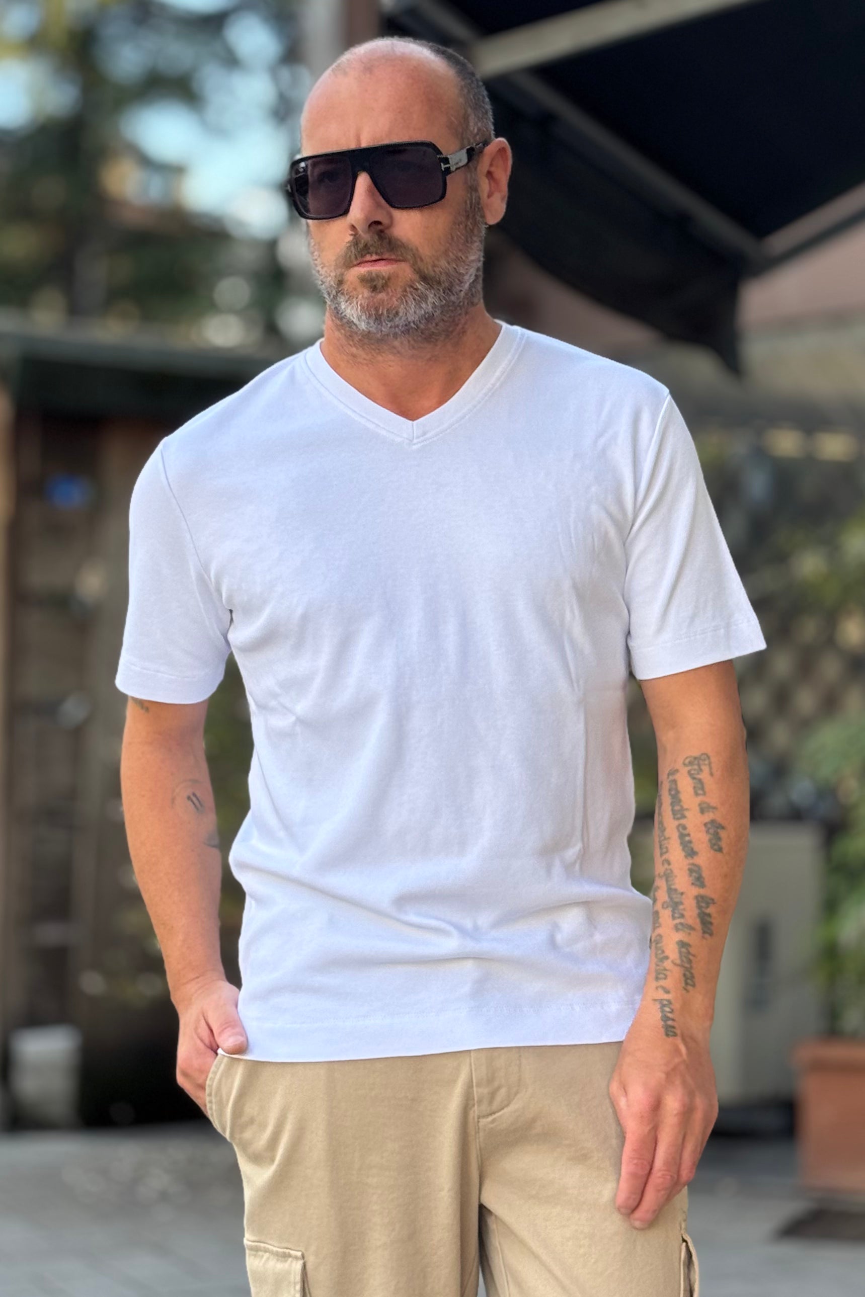 I MARSILI TSHIRT V-NECK COTONE MASSICCIO DISPONIBILE IN 2 COLORI