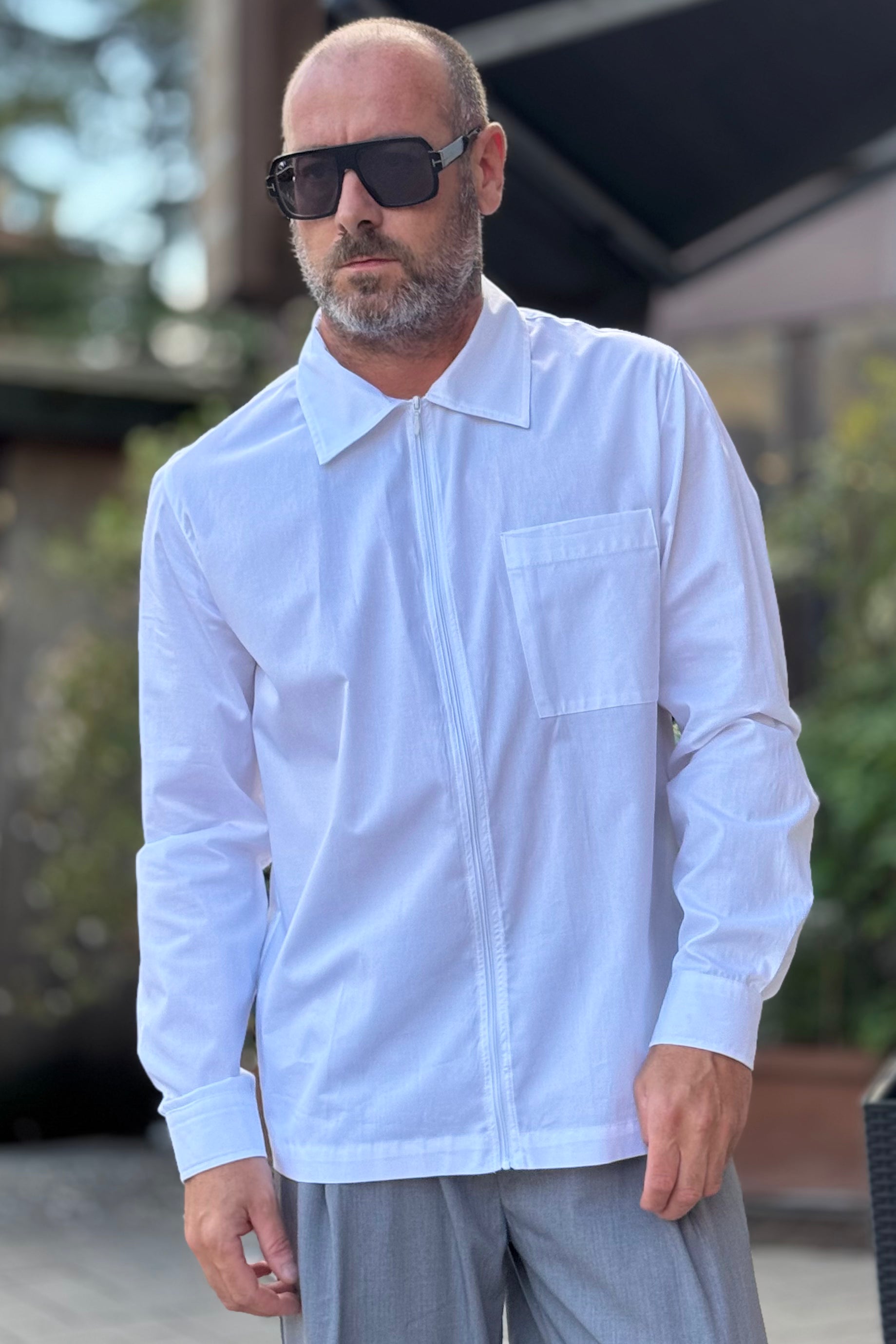 BICOLORE CAMICIA ZIP BOXIFIT