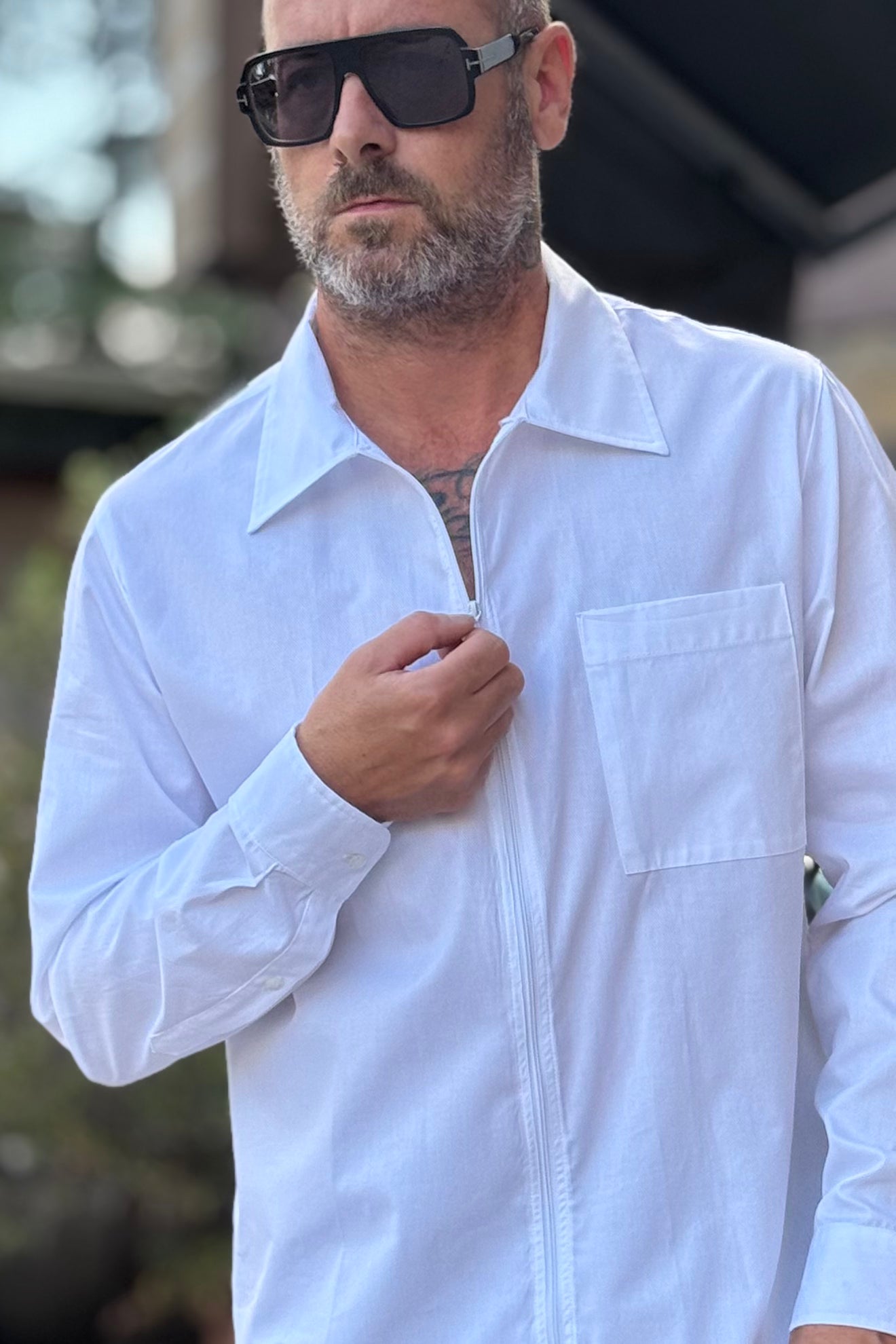 BICOLORE CAMICIA ZIP BOXIFIT