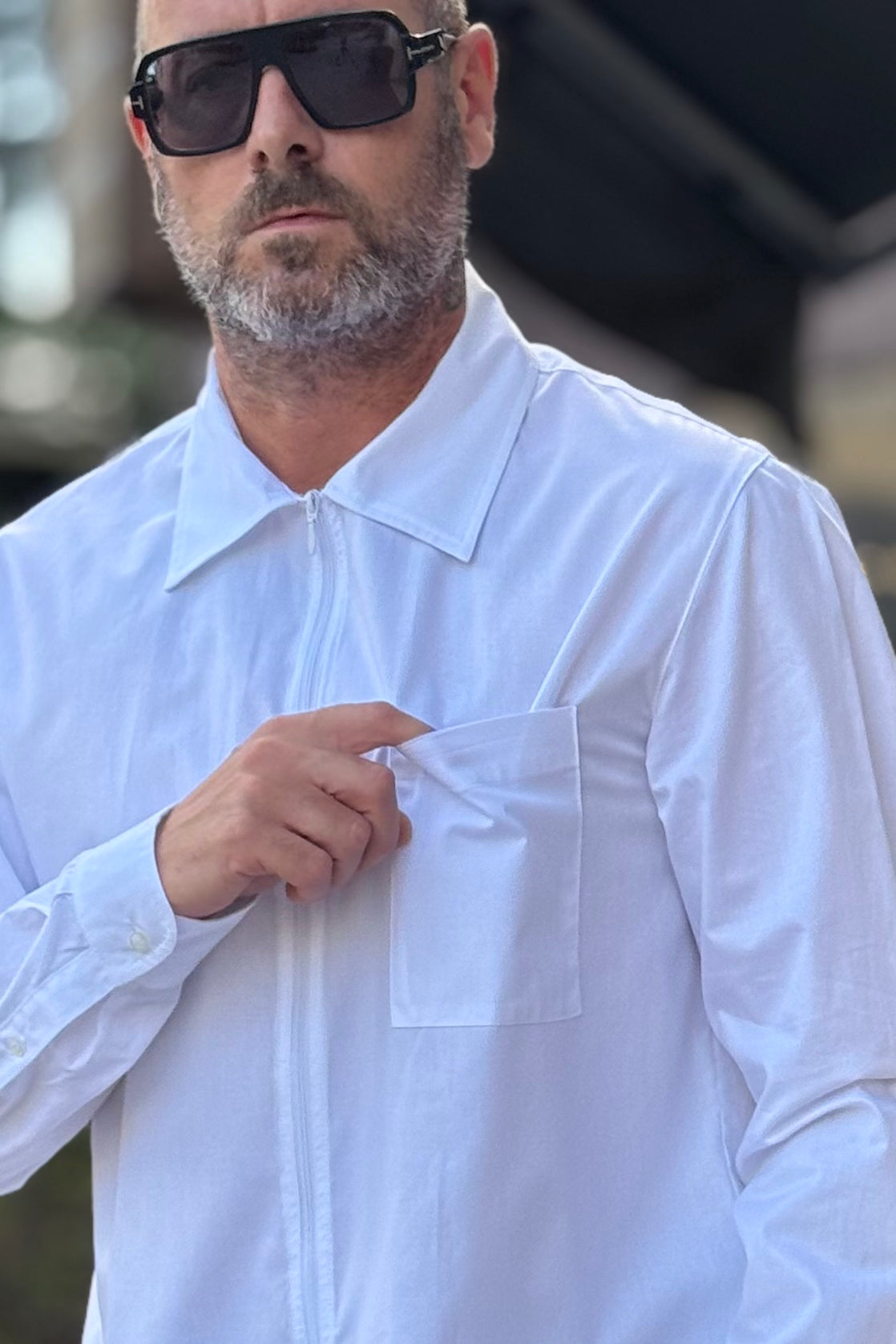 BICOLORE CAMICIA ZIP BOXIFIT