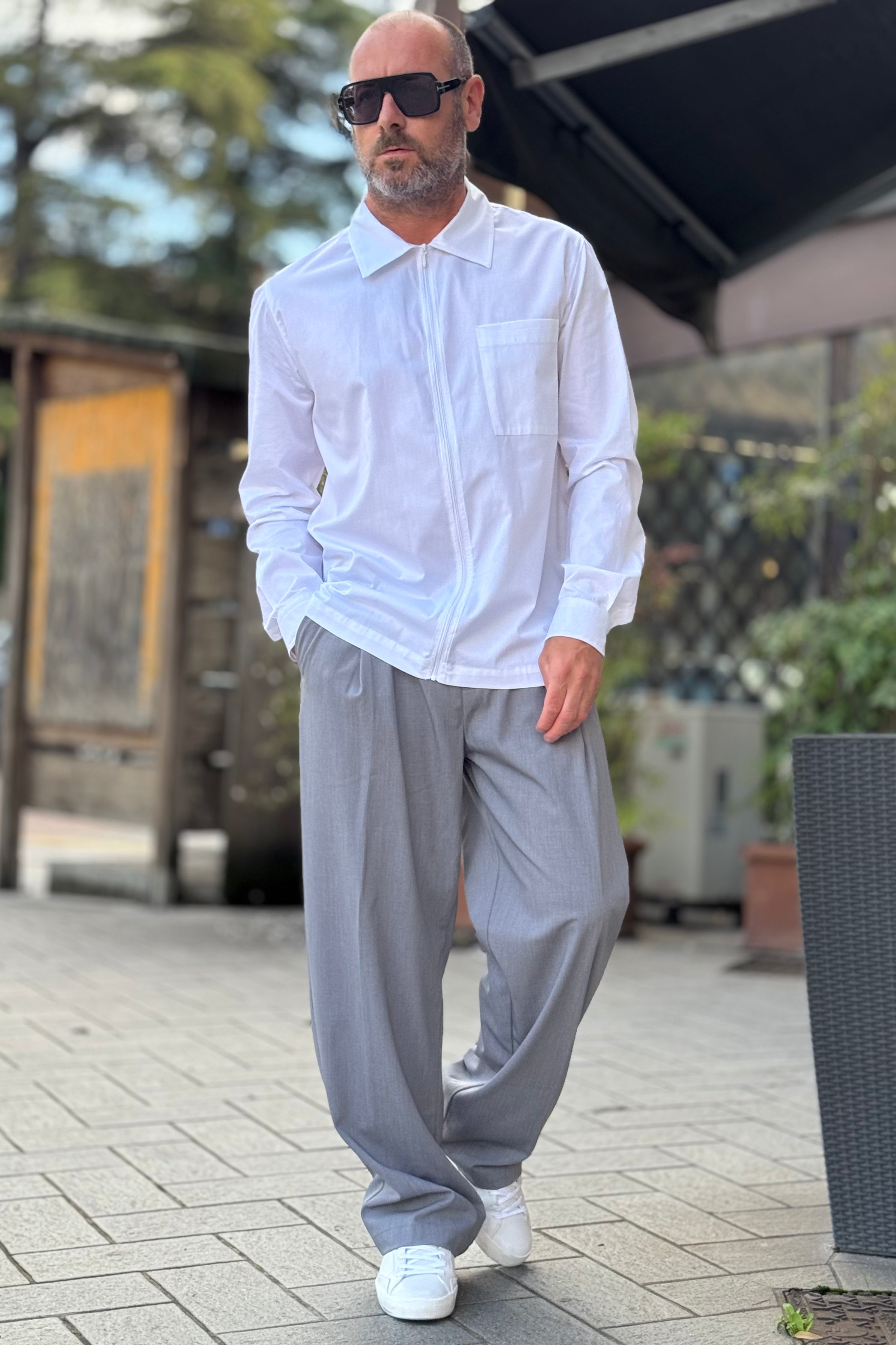 BICOLORE CAMICIA ZIP BOXIFIT